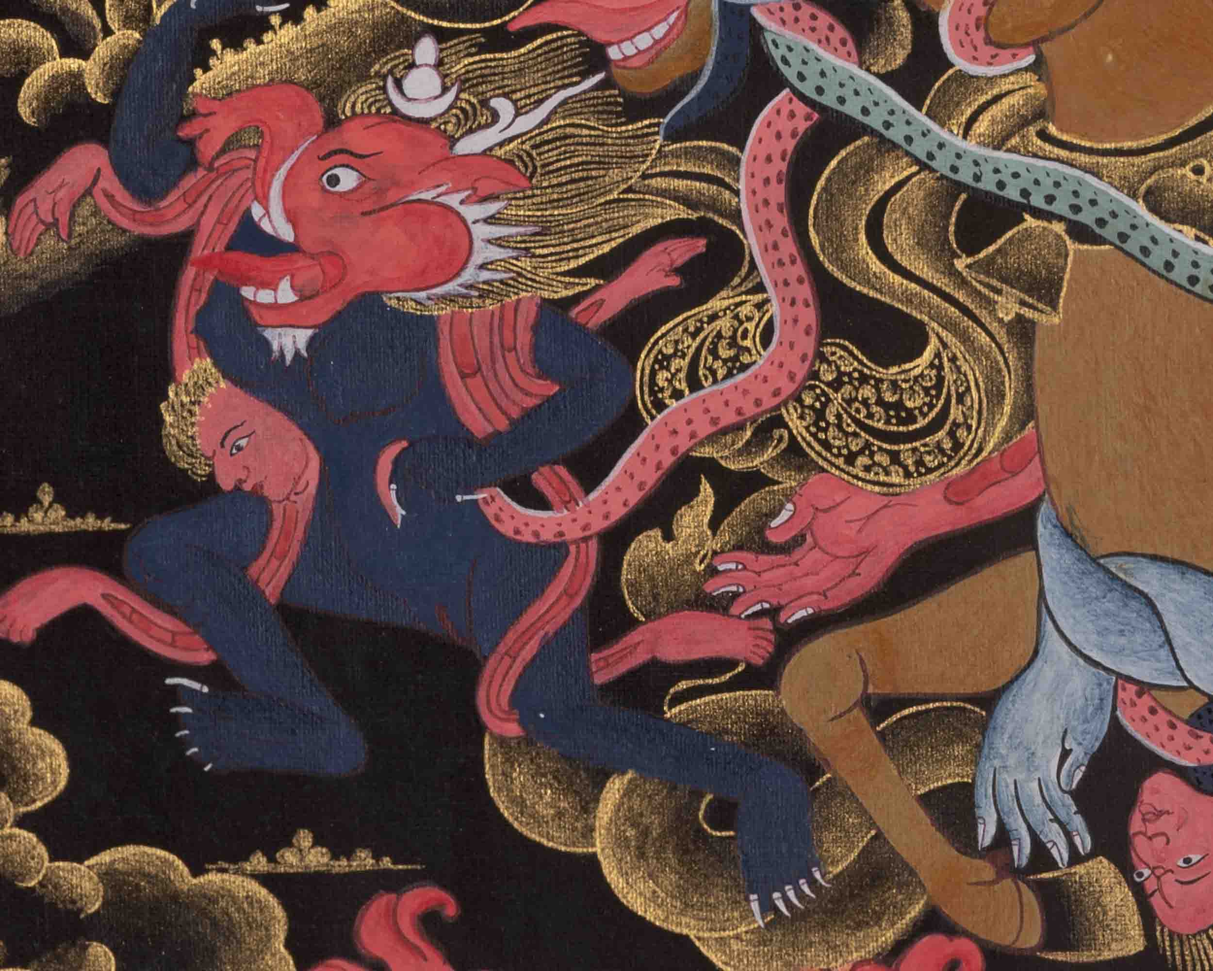 Palden Lhamo | Traditional Tibetan Thangka | Religious Wall Decors