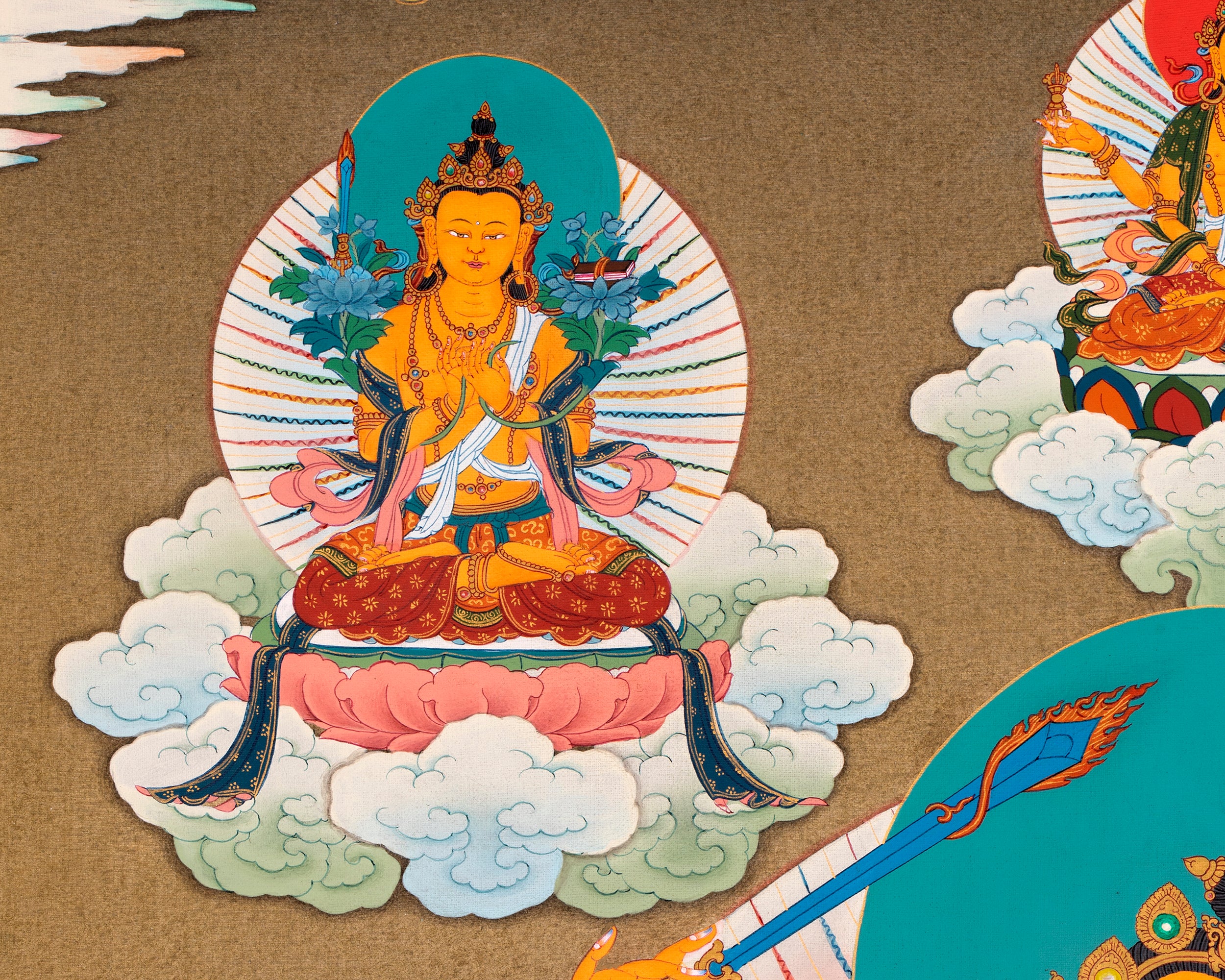 5 Manjushree Thangka | Hand Painted Tibetan Art | Manjushri Painting