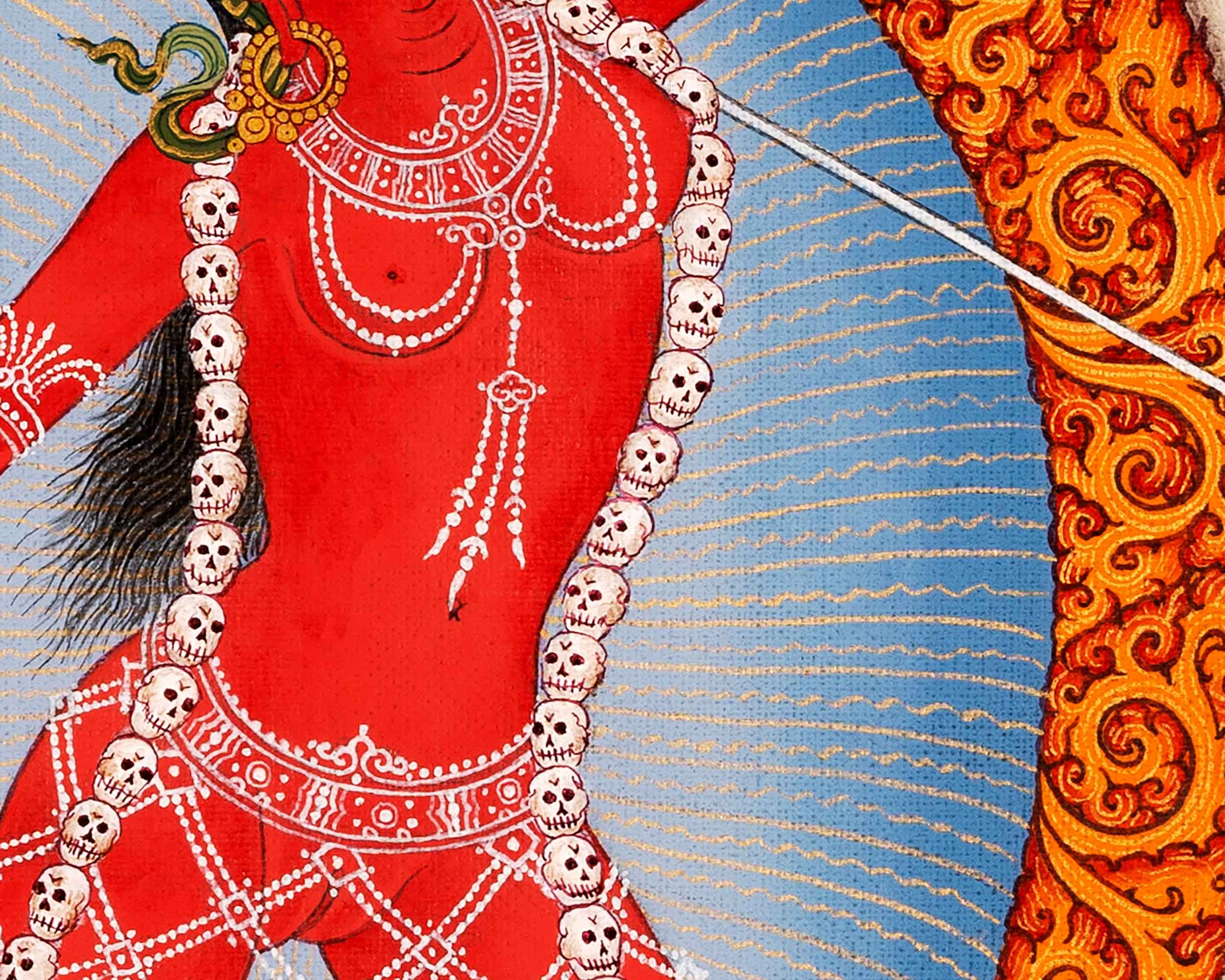 Red Dakini Vajrayogini Thangka Painting | High-Quality Tibetan Art
