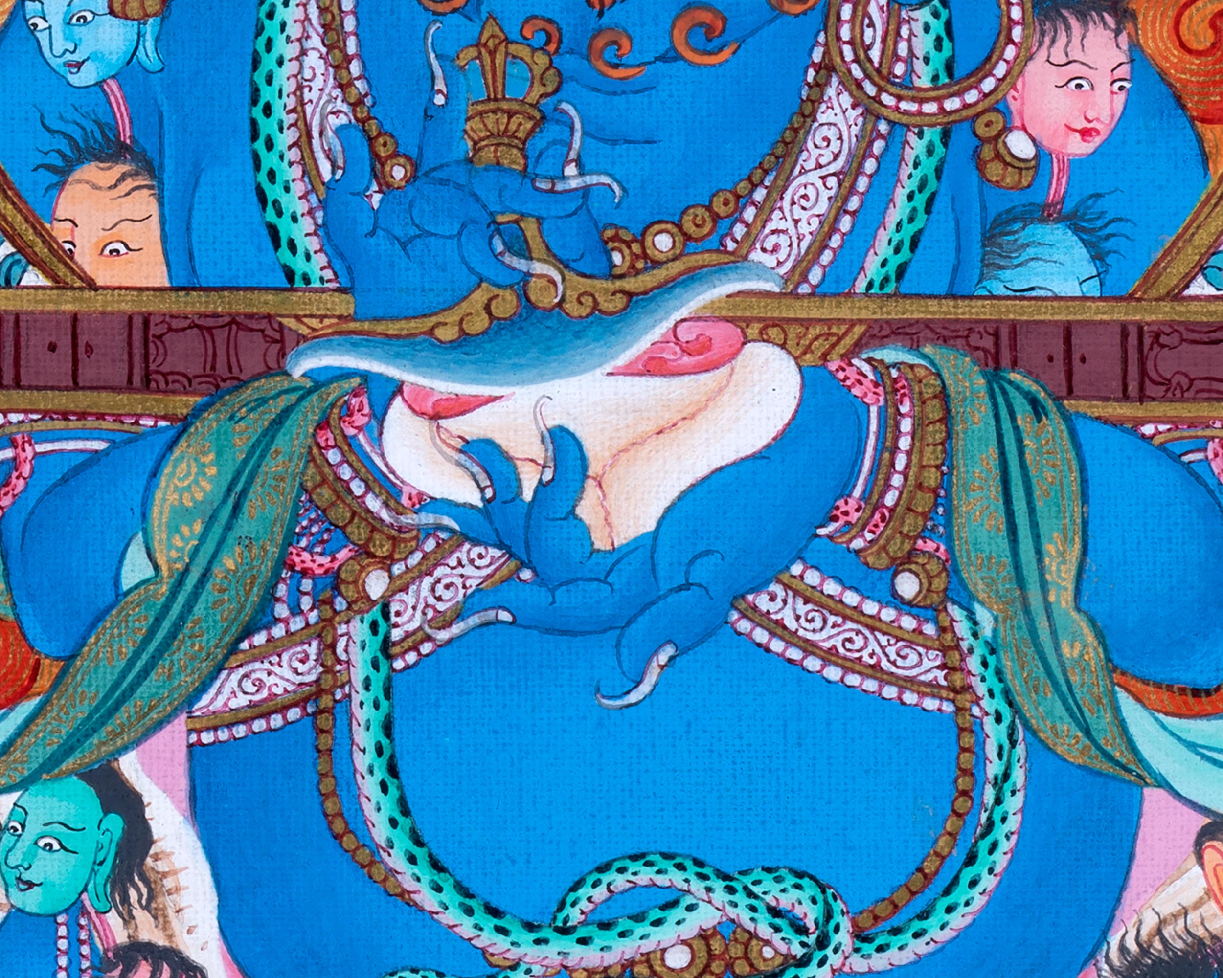 Tibetan Art of Sakya Mahakala | Dharmapala Thangka Painting