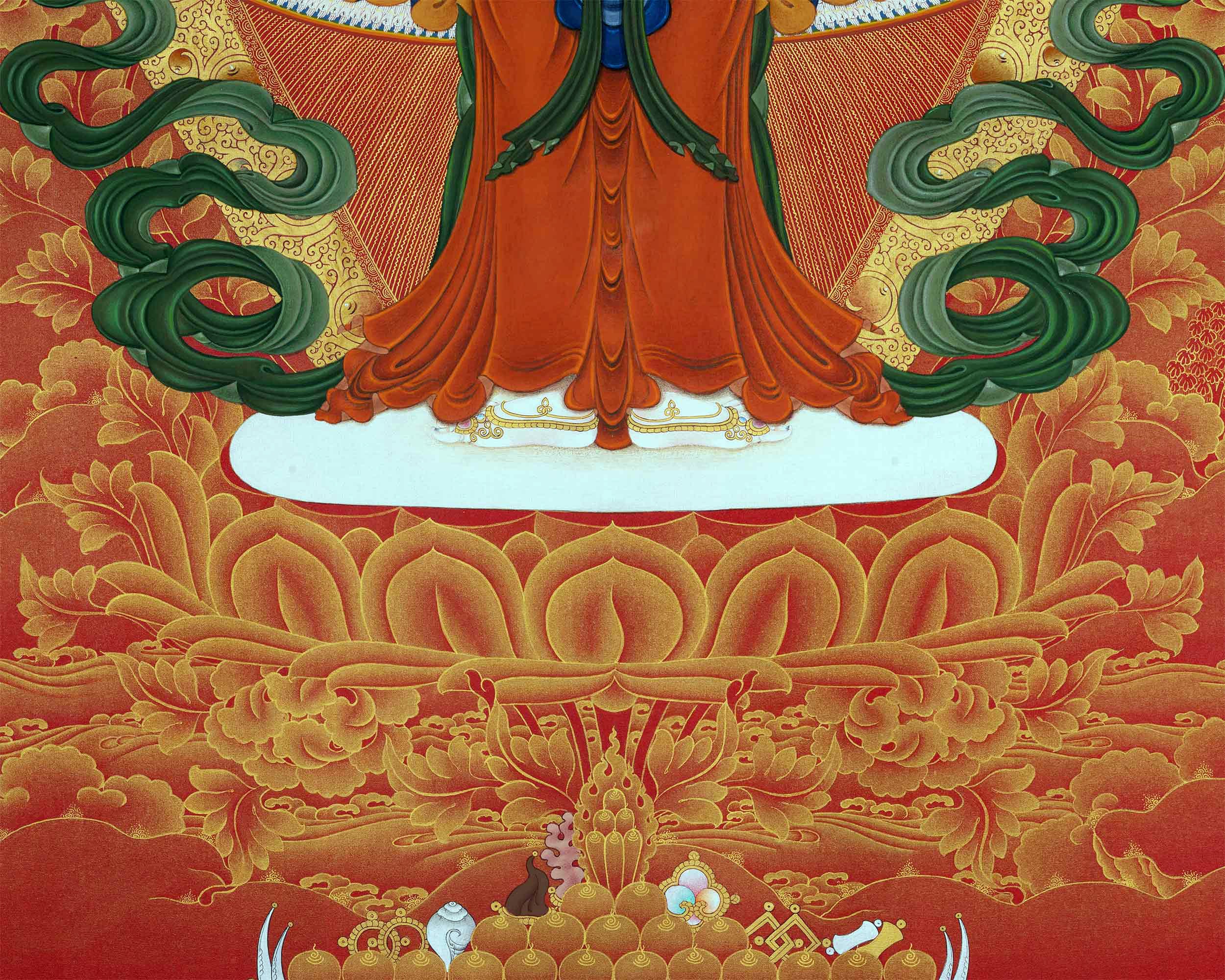 1000 Armed Chenrezig Thangka | Handpainted Buddhist Artwork