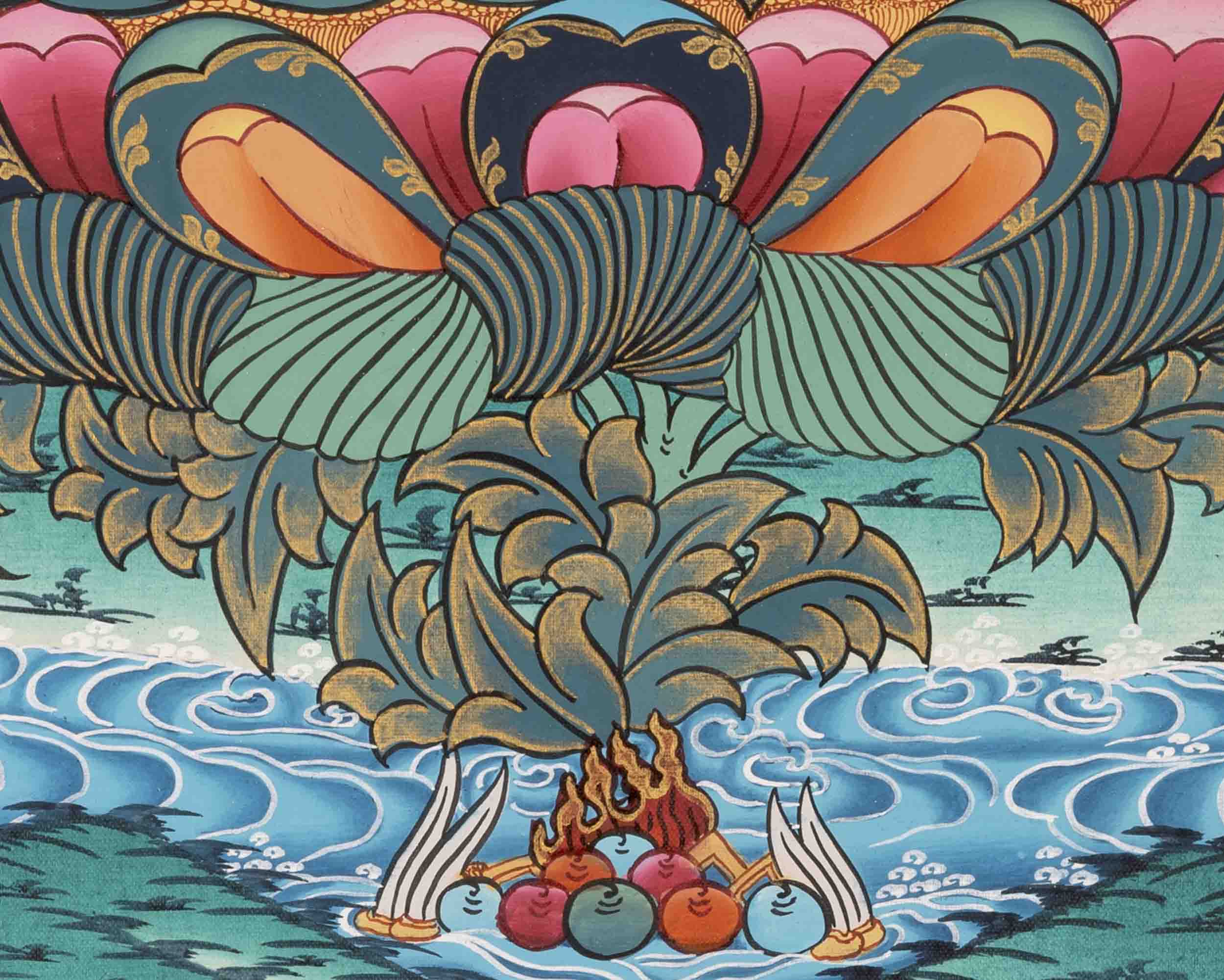 Avalokitesvara Chengrezig Thangka | Religious Painitng | Wall Decors