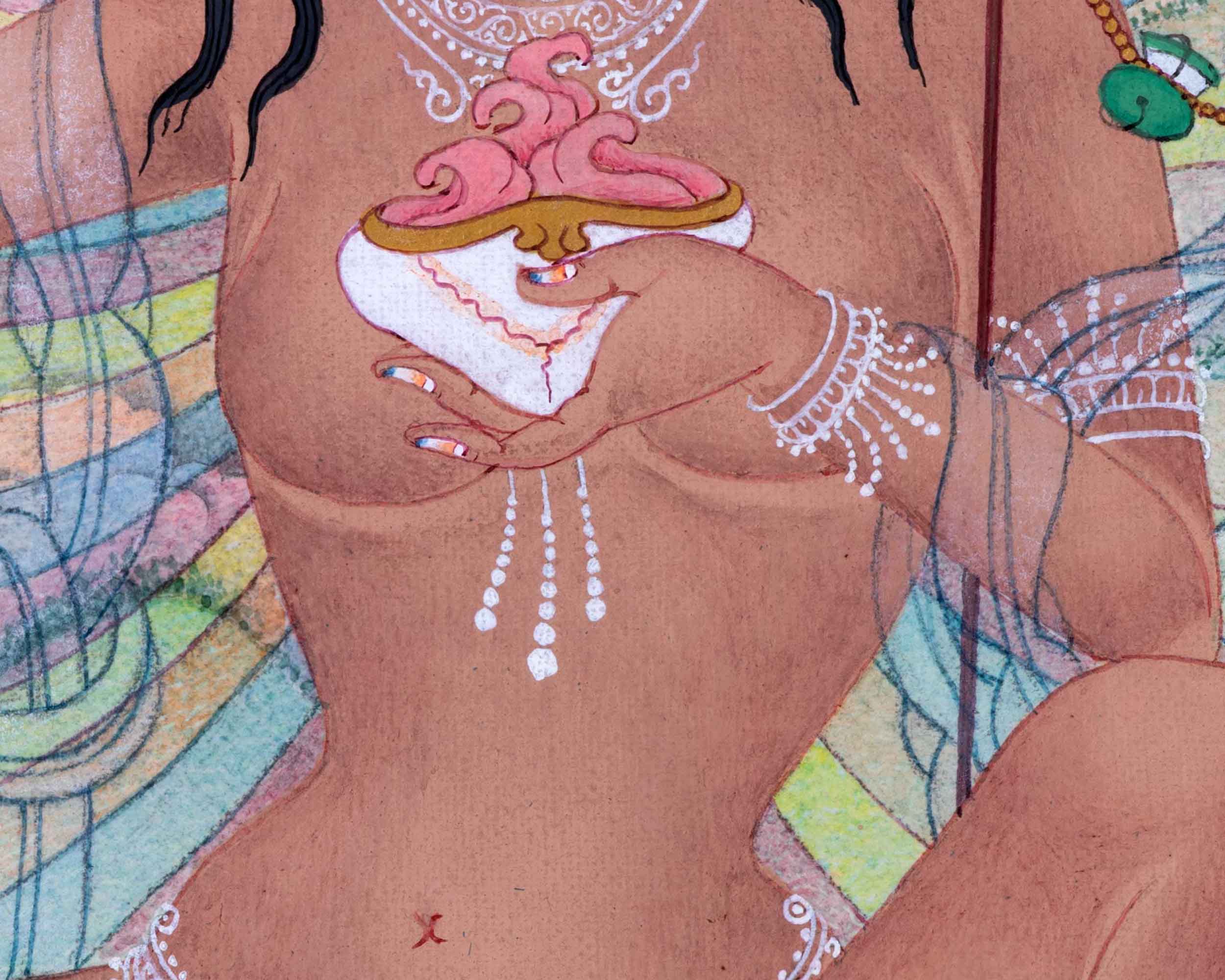 Niguma Yoga Thangka For Daily Practice | Traditional Buddhist Thangka Of Lady Of Illusion