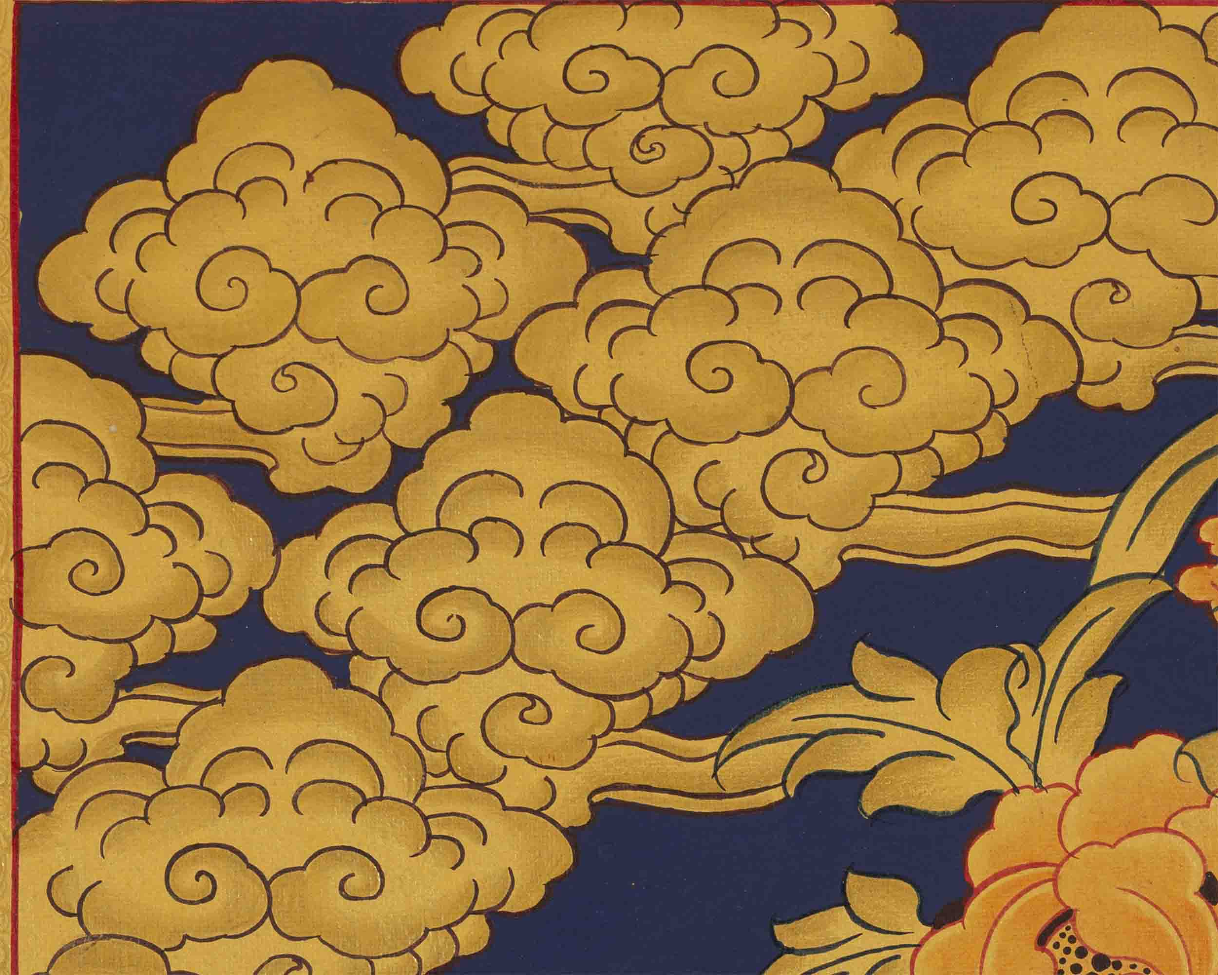 Gold Style White Tara Thangka | Tibetan Painting | Wall Decors