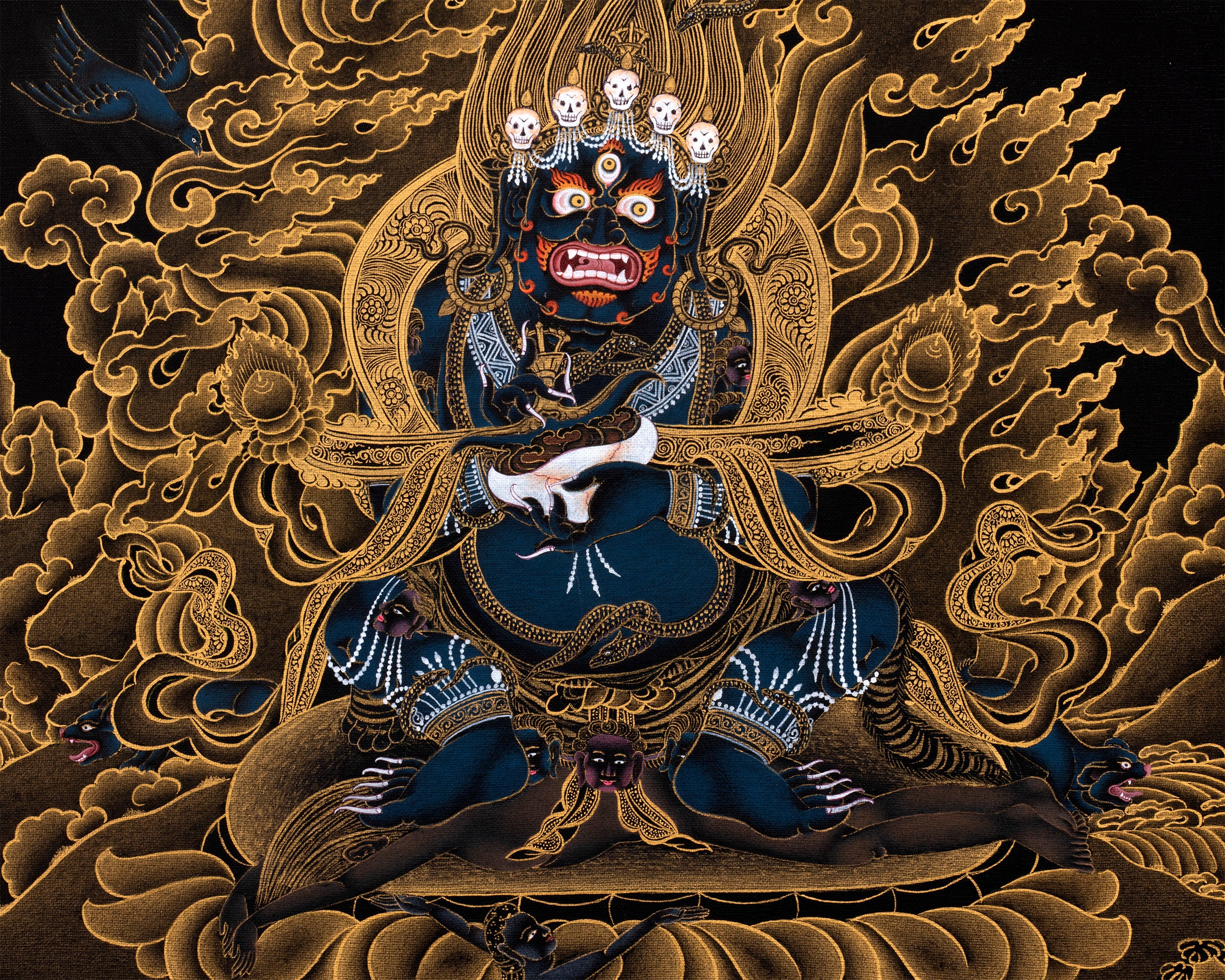 Sakya mahakala thangka