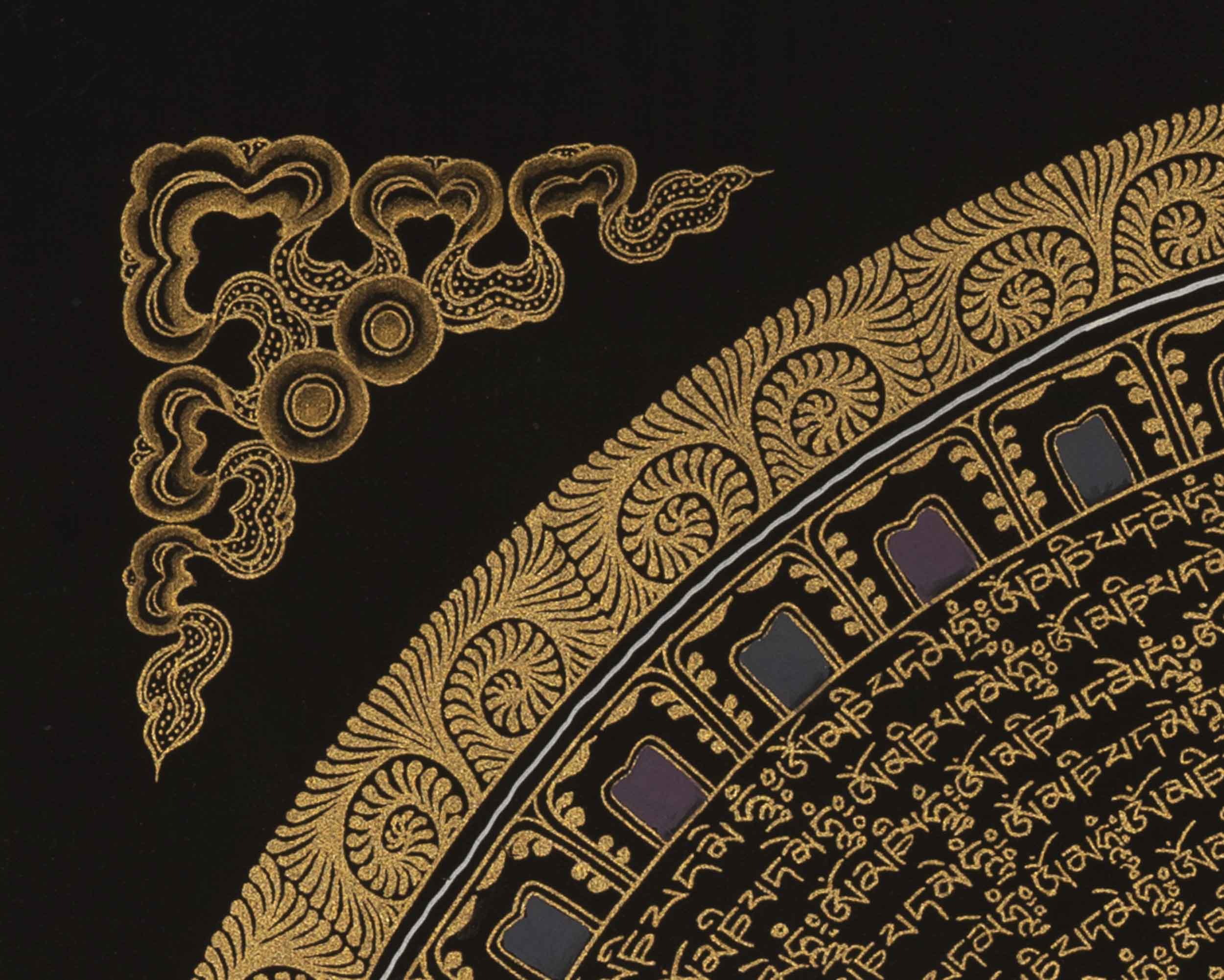 Om Mandala Thangka | Traditional Buddhist Art | Wall Decoration