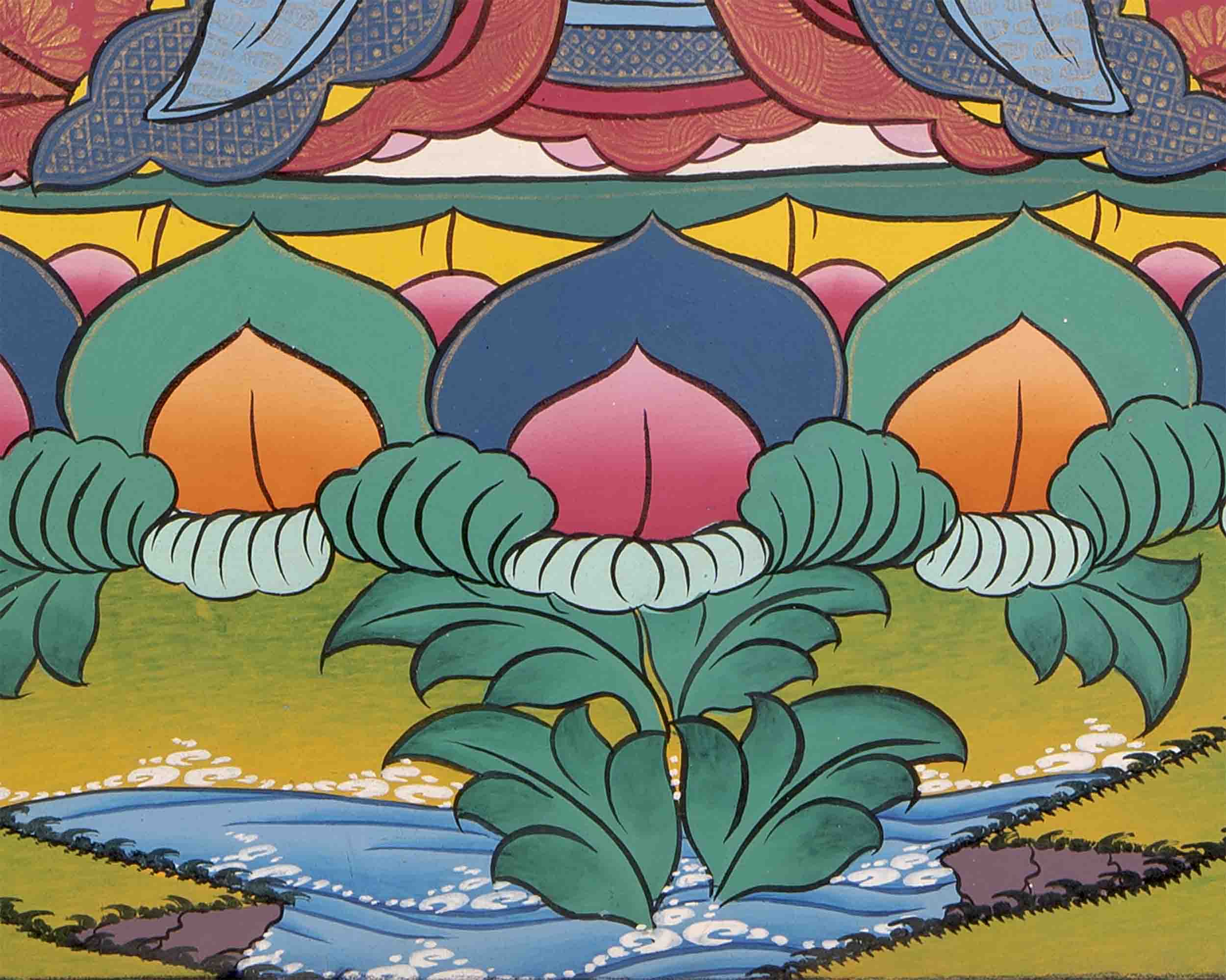 4 Armed Chengrezig With brocade | Mindfulness Meditation Object