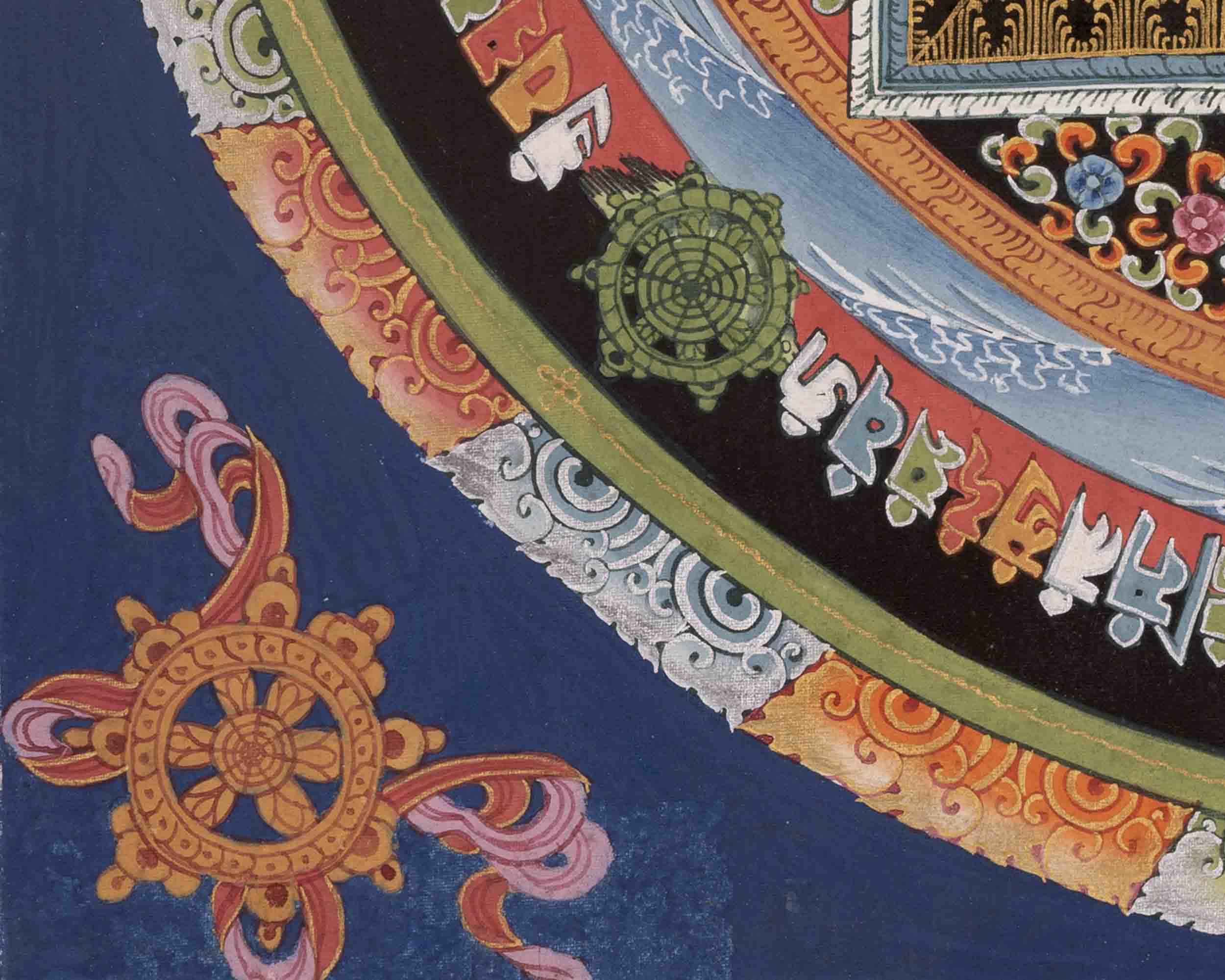 Traditional Kalachakra Mandala | Tibetan Thangka | Wall Decors