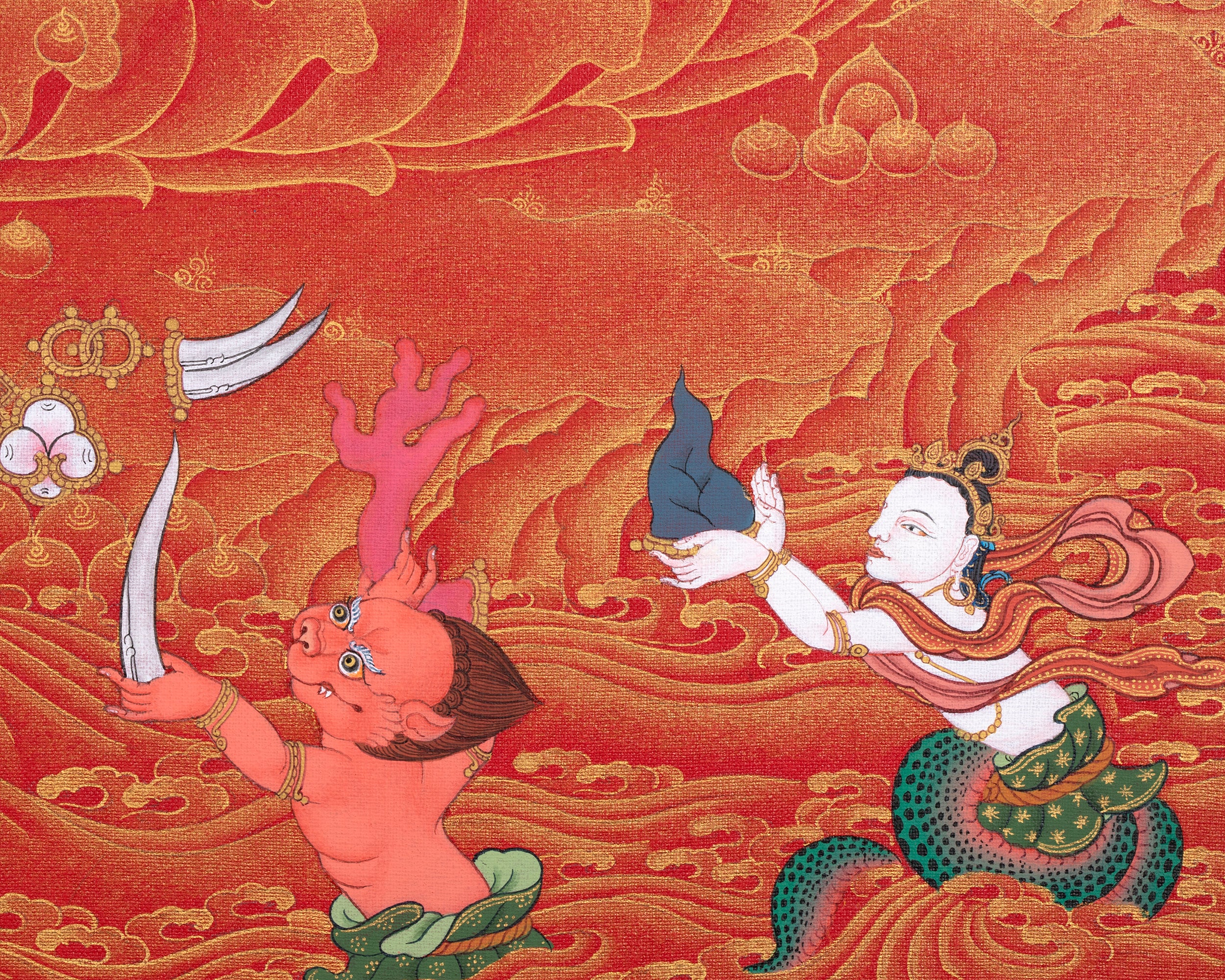 Dzambala Thangka | Buddhist Thangka Painting