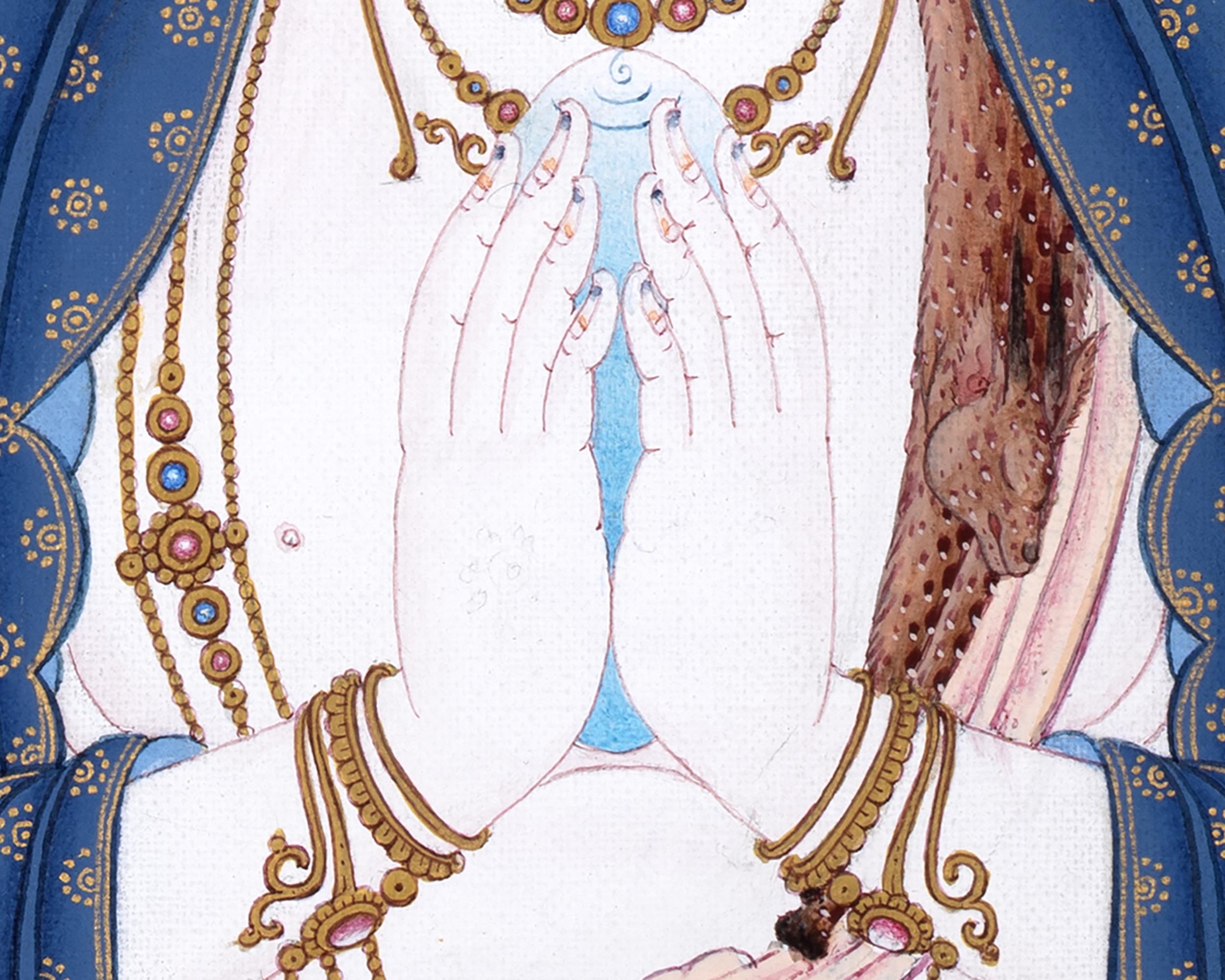 Four-Armed Chenrezig Thangka | Himalayan Bodhisattva Painting