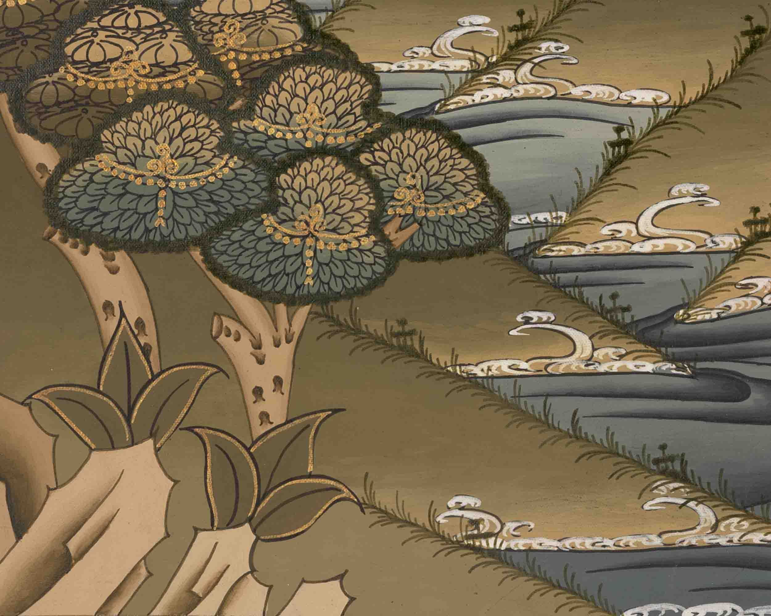 Harmony Unveiled: Samantabhadra Thangka featuring the Yab Yum Buddha in Religious Buddhist Art