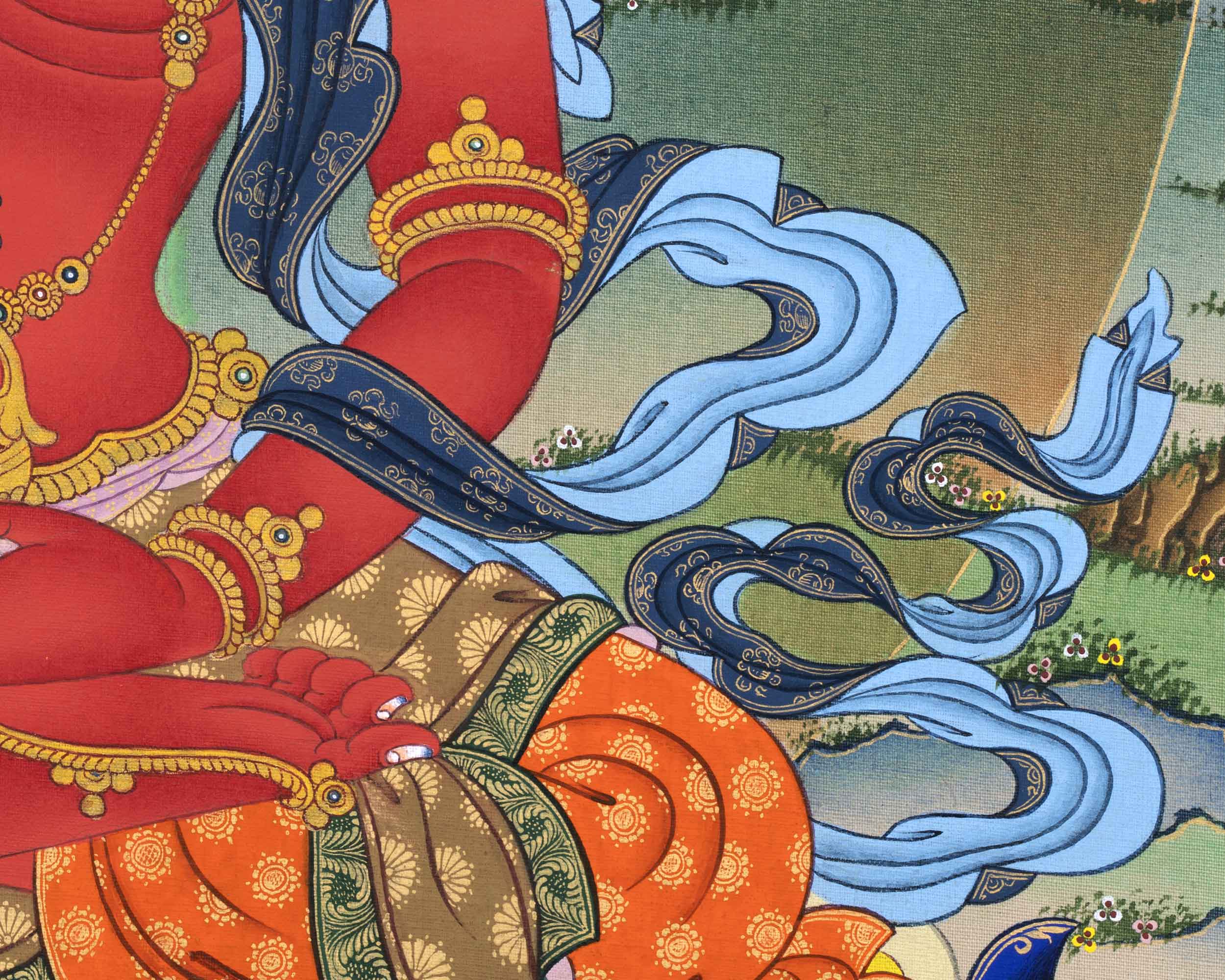 Buddhist Deity Amitayus Long Life Practice Print | High Quality Giclee Print | Spiritual Room Decoration
