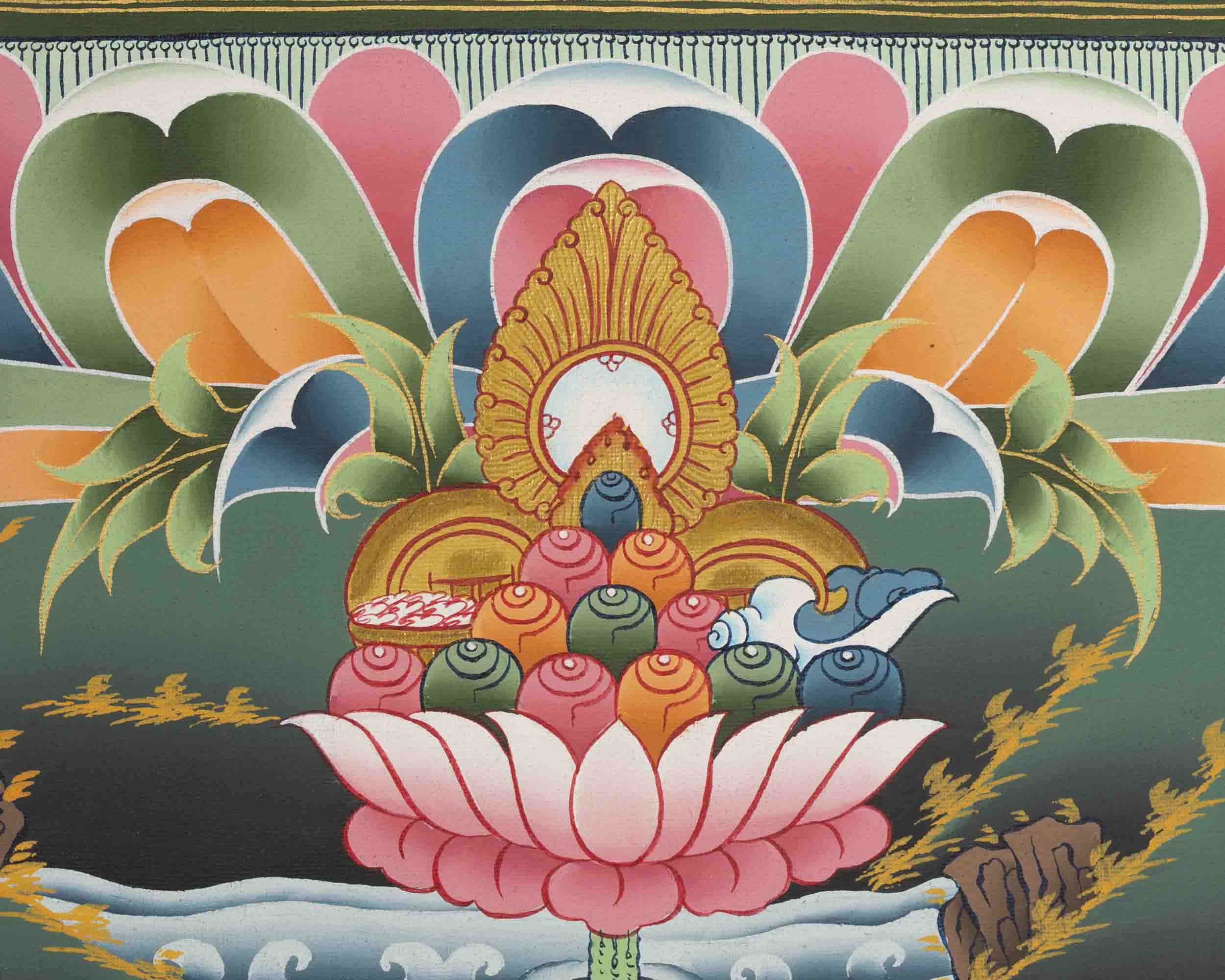 White Tara Thangka | Female Bodhisattva Art | Religious Wall Decors