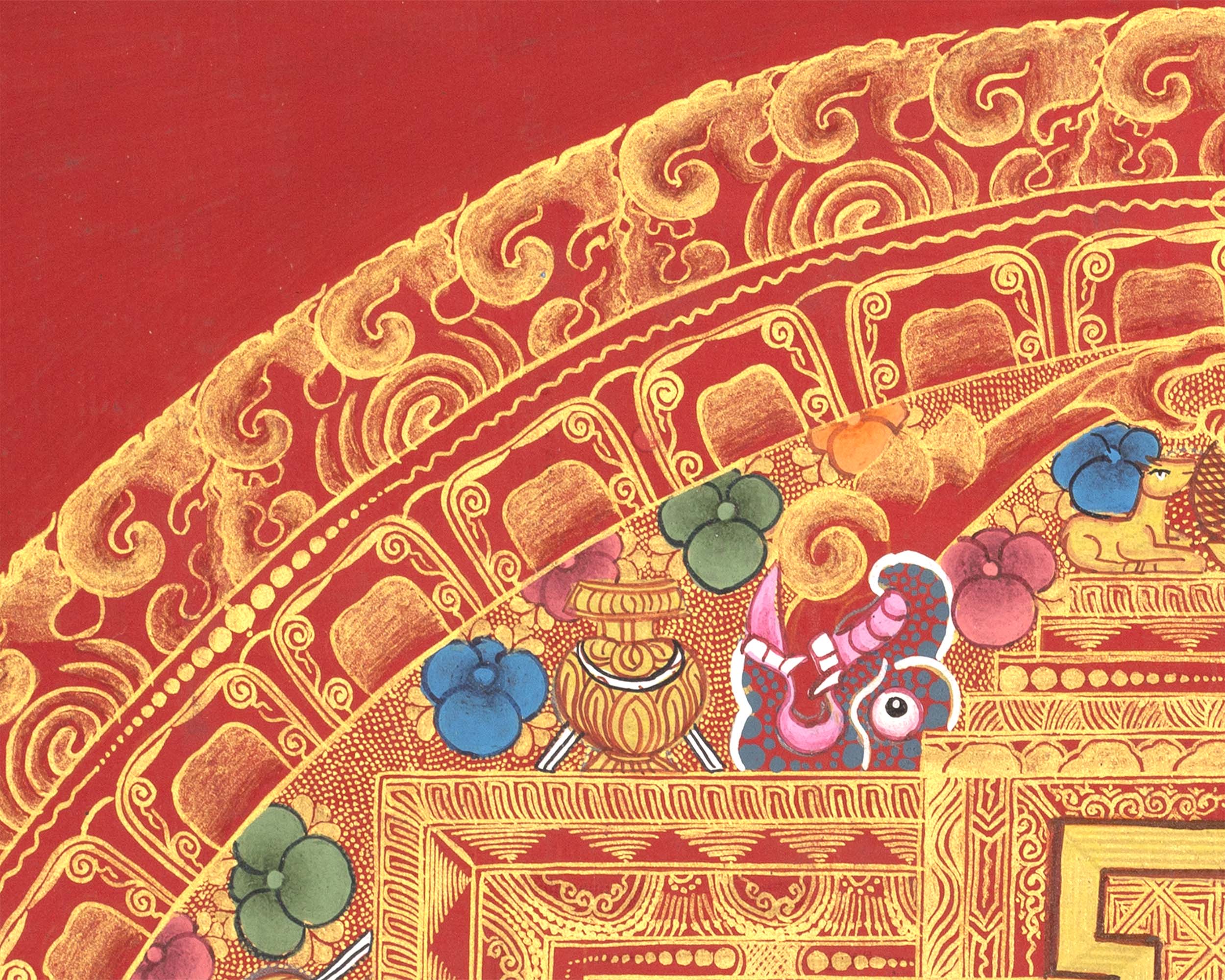 Chenresig Mandala | Traditional Tibetan Thangka | Wall Decors