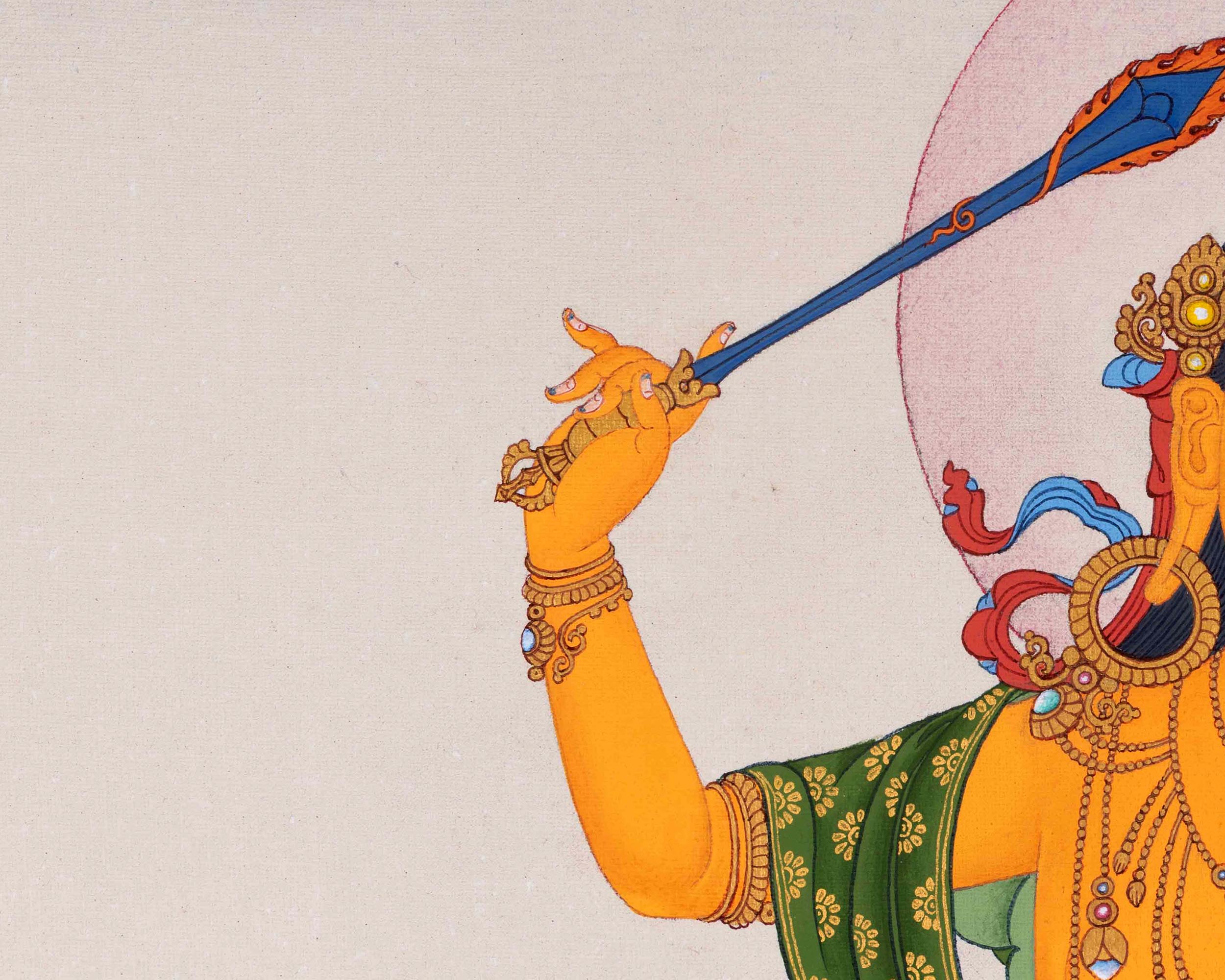 Manjushri Bodhisattva | Karma Gadri Style Thangka