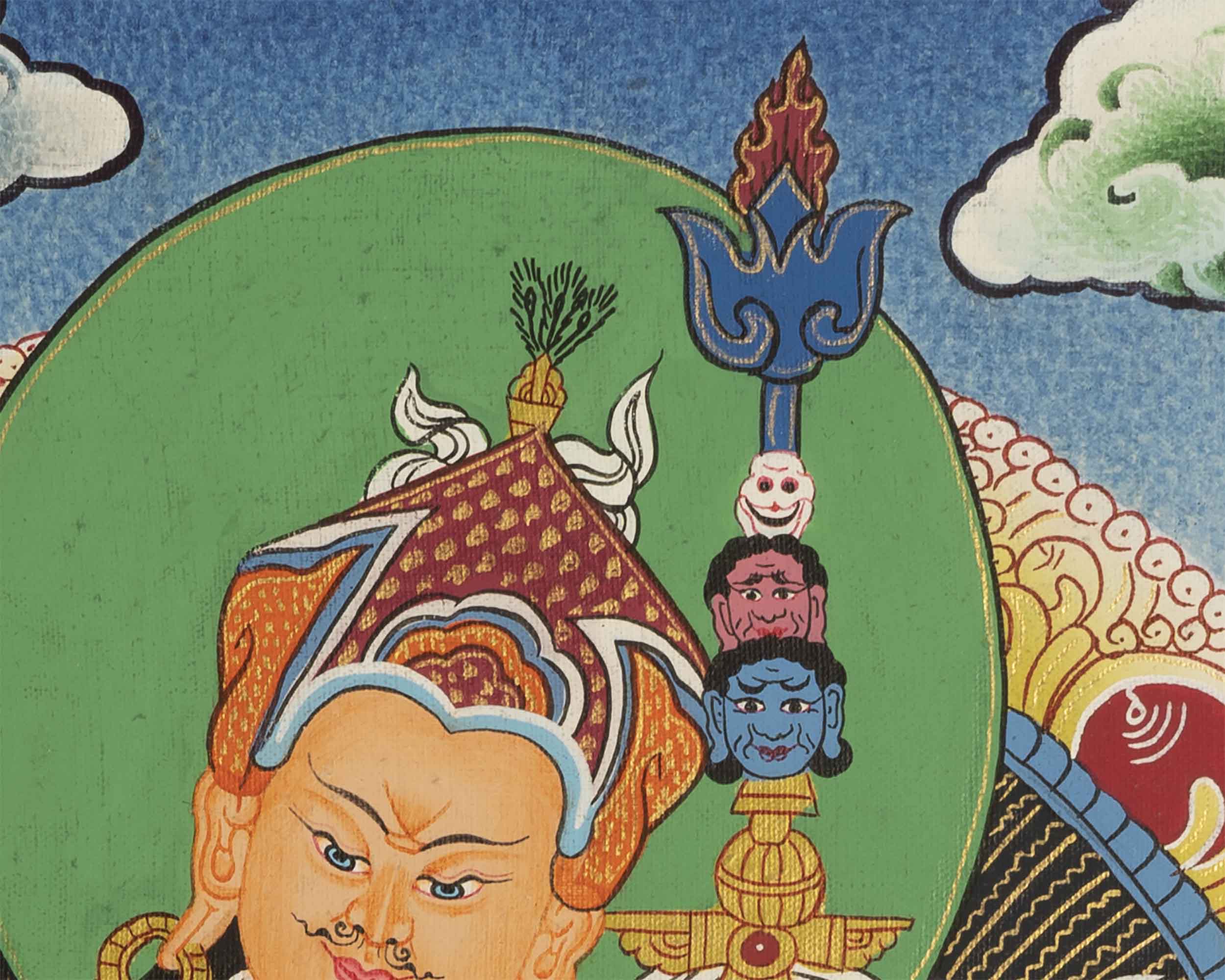 Guru Rinpoche Thangka | Spiritual Wall Decor