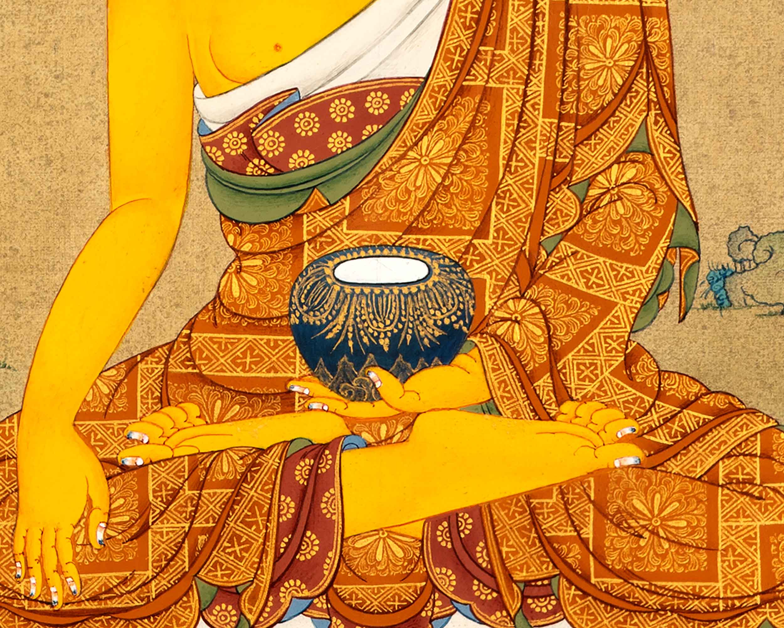 Shakyamuni Buddha, Tibetan Thangka