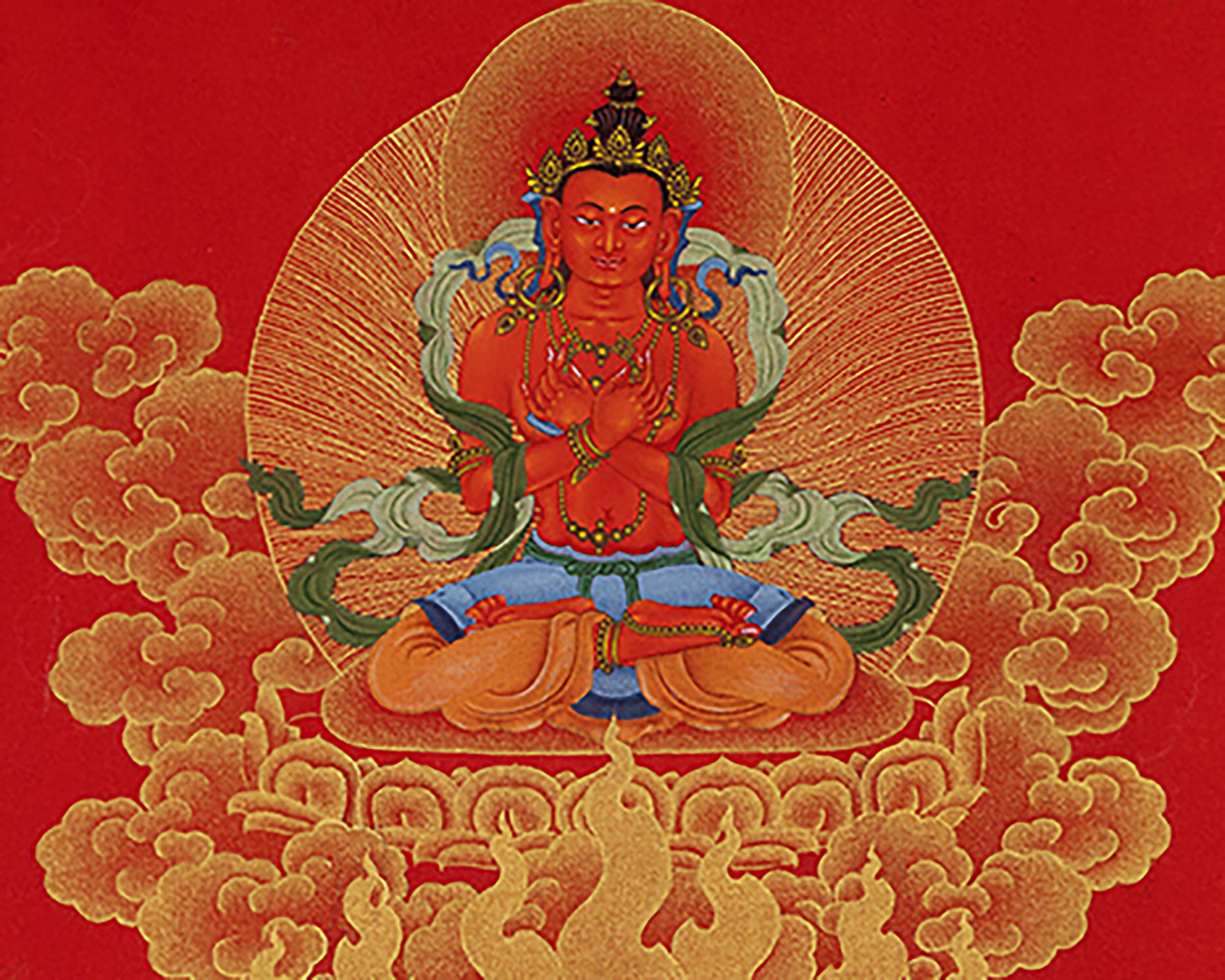Dakini Vajrayogini With Citipati And Vajradharma Thangka