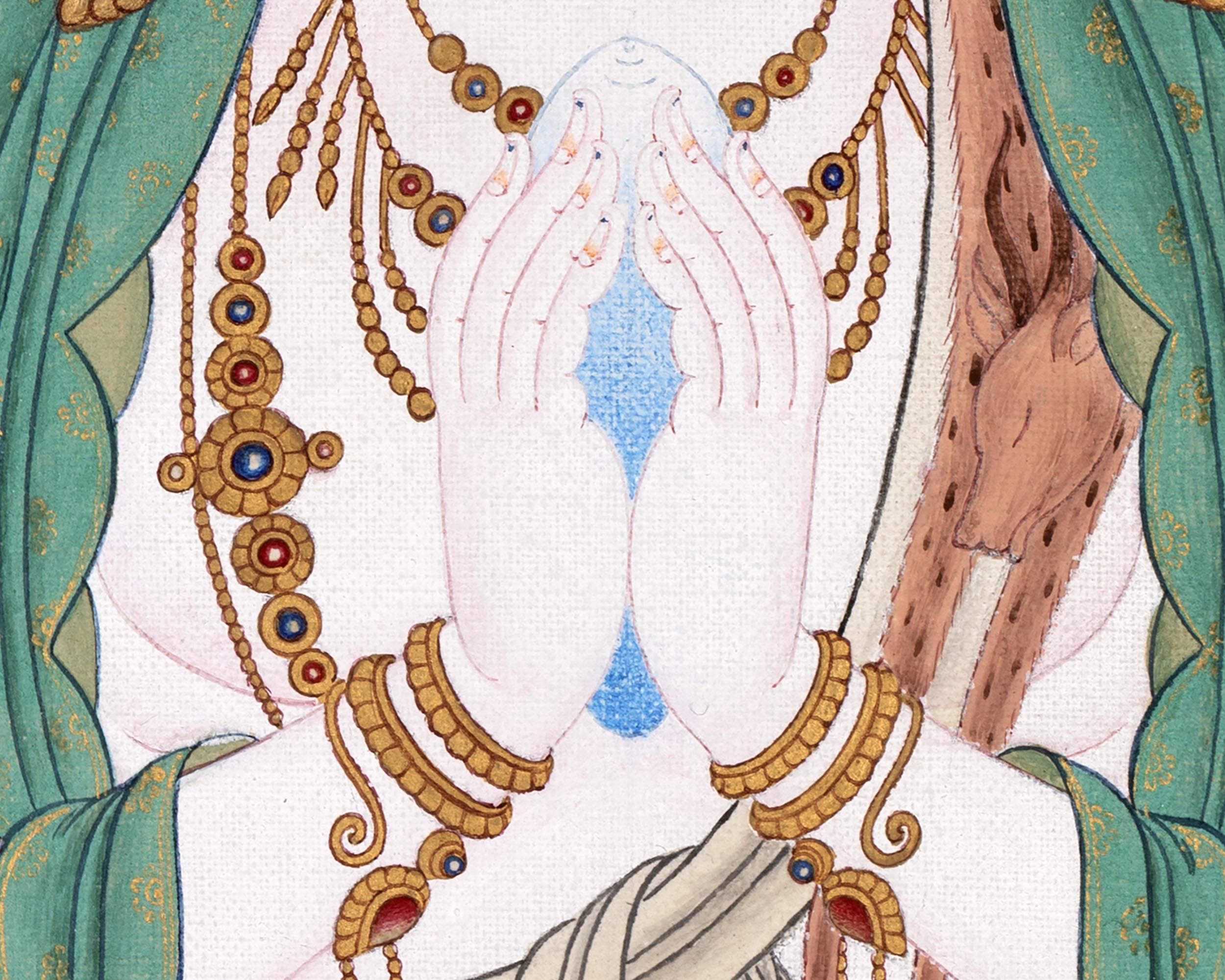 Chenrezig Thangka | Avalokiteshvara | Tibetan Karma Gadri Art