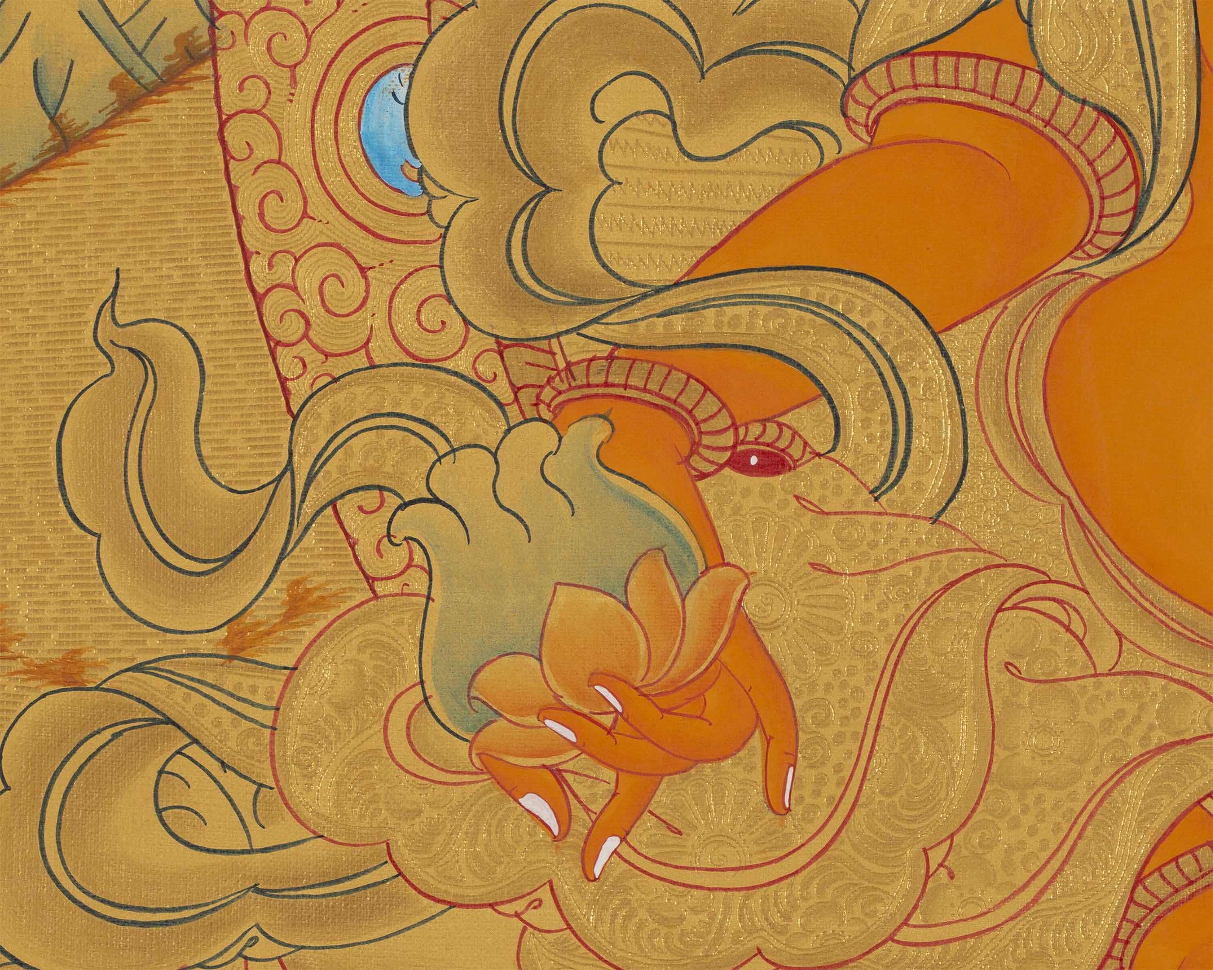 Dzambala Thangka Painting | Traditional Himalayan Art