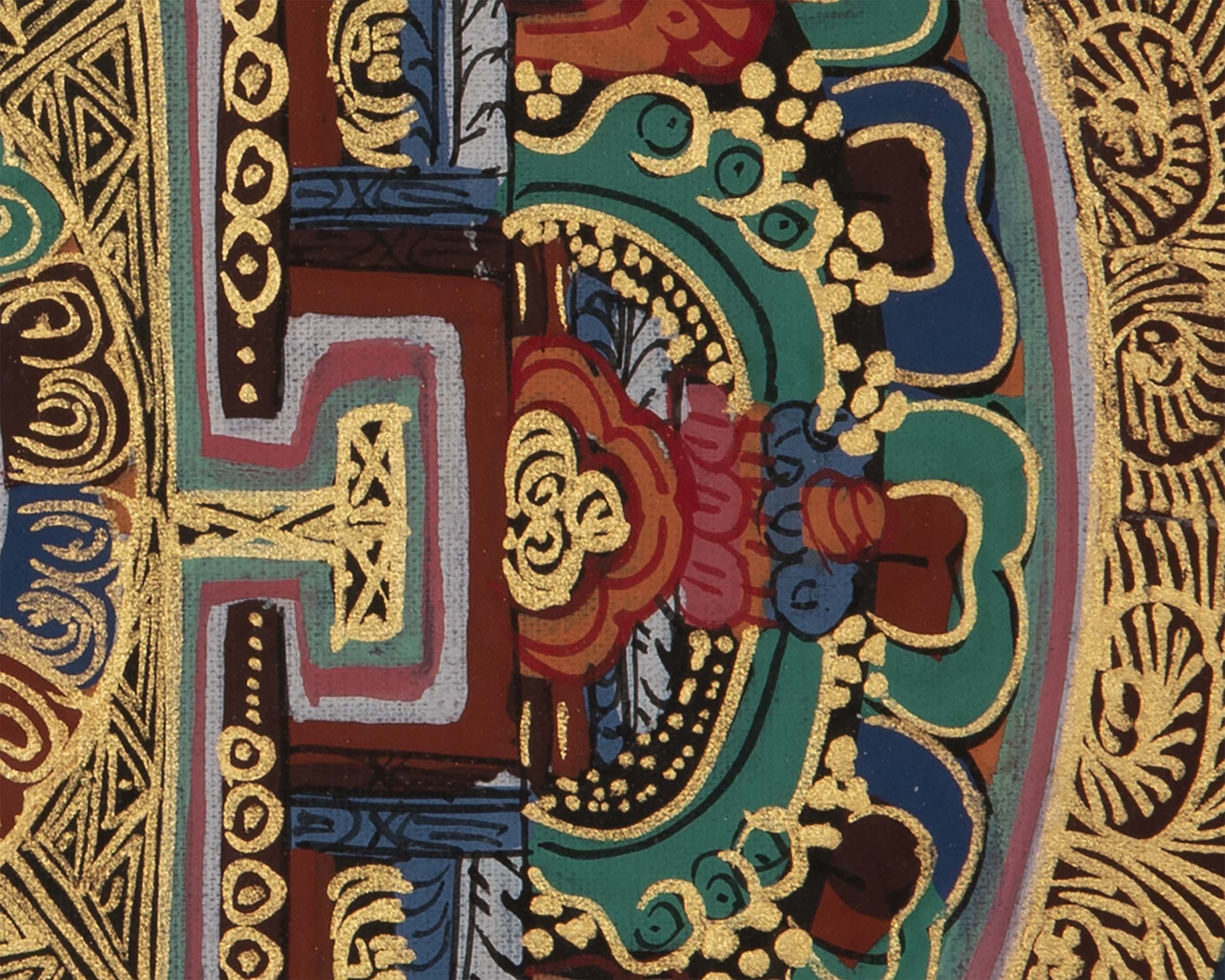 Mantra Mandala Thangka | Religious Buddhist Art