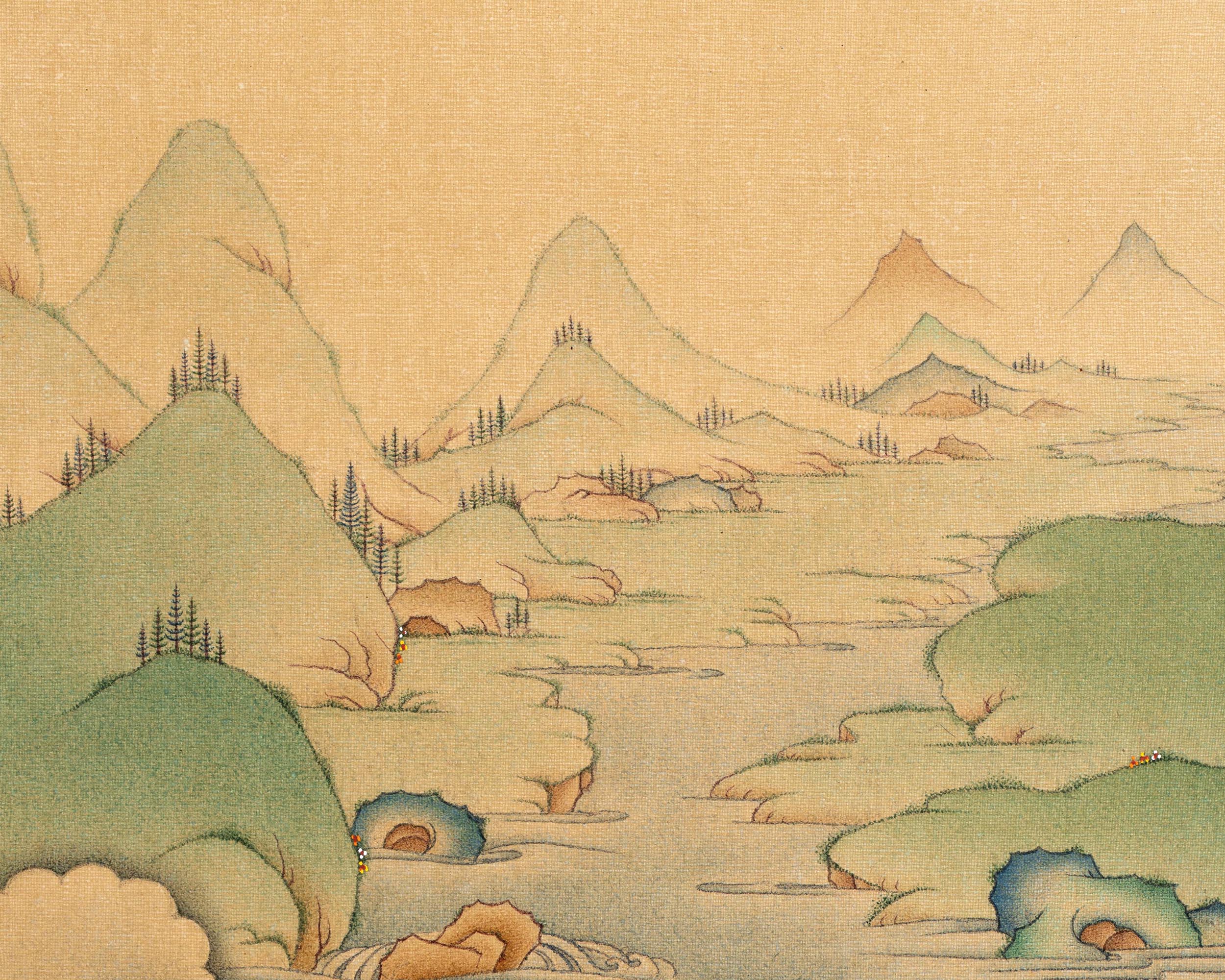 Bodhisattva Thangka | Chenrezig, Manjushri, Vajrapani | 24K Gold Tibetan Art