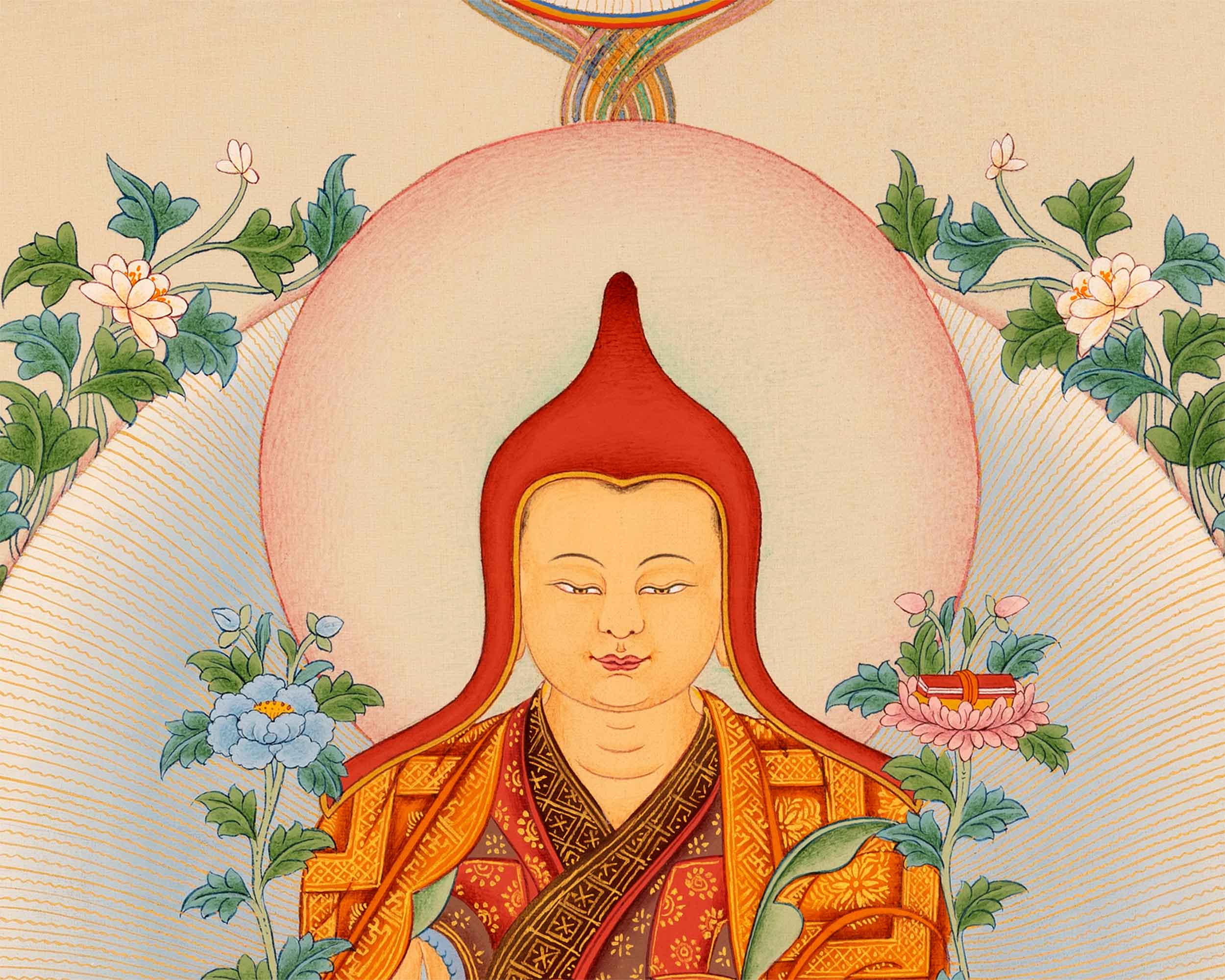 Guru Longchenpa Thangka Print | Tibetan Buddhist Master Digital Print
