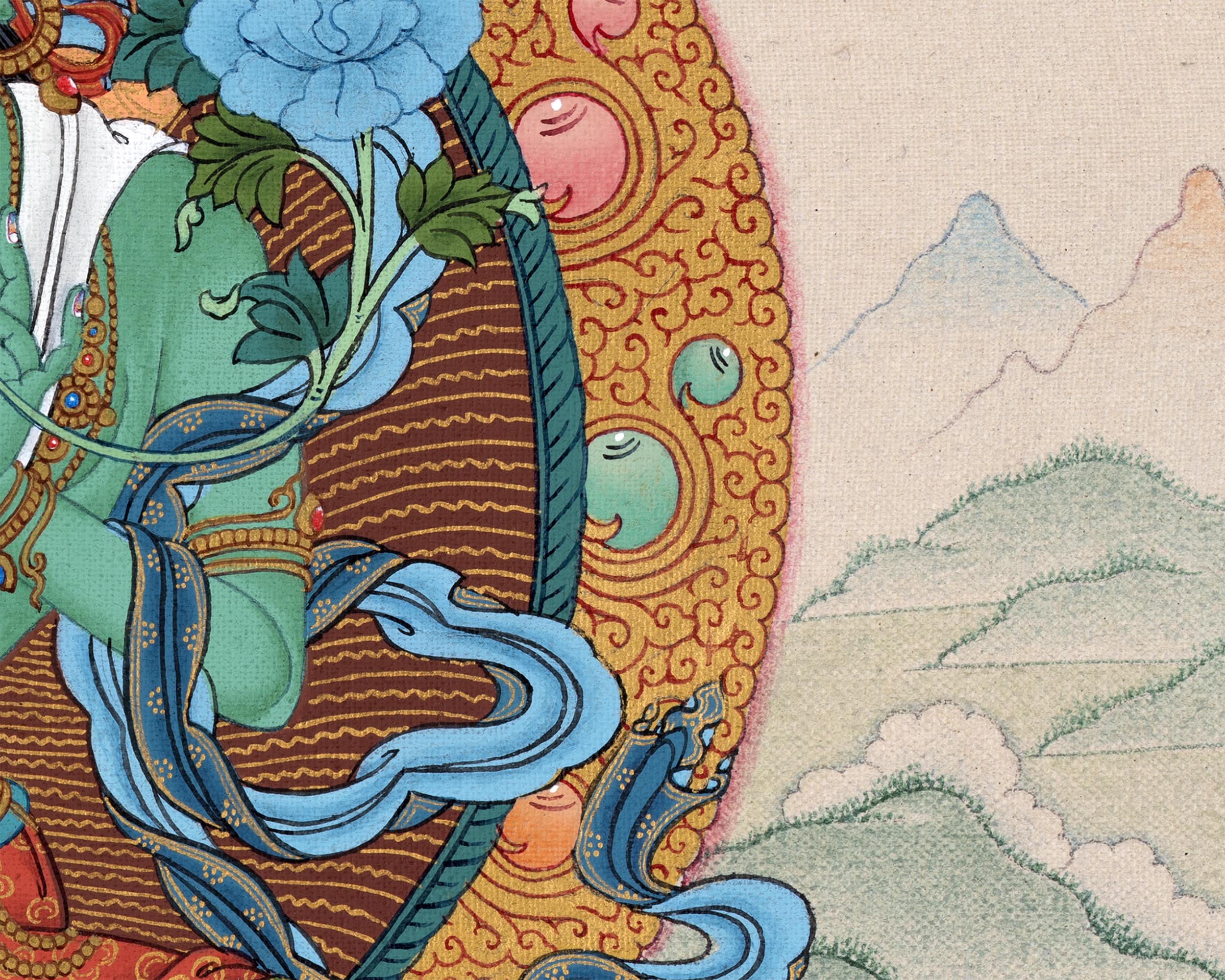 Mother Green Tara Thangka | Tibetan Buddhist Painting