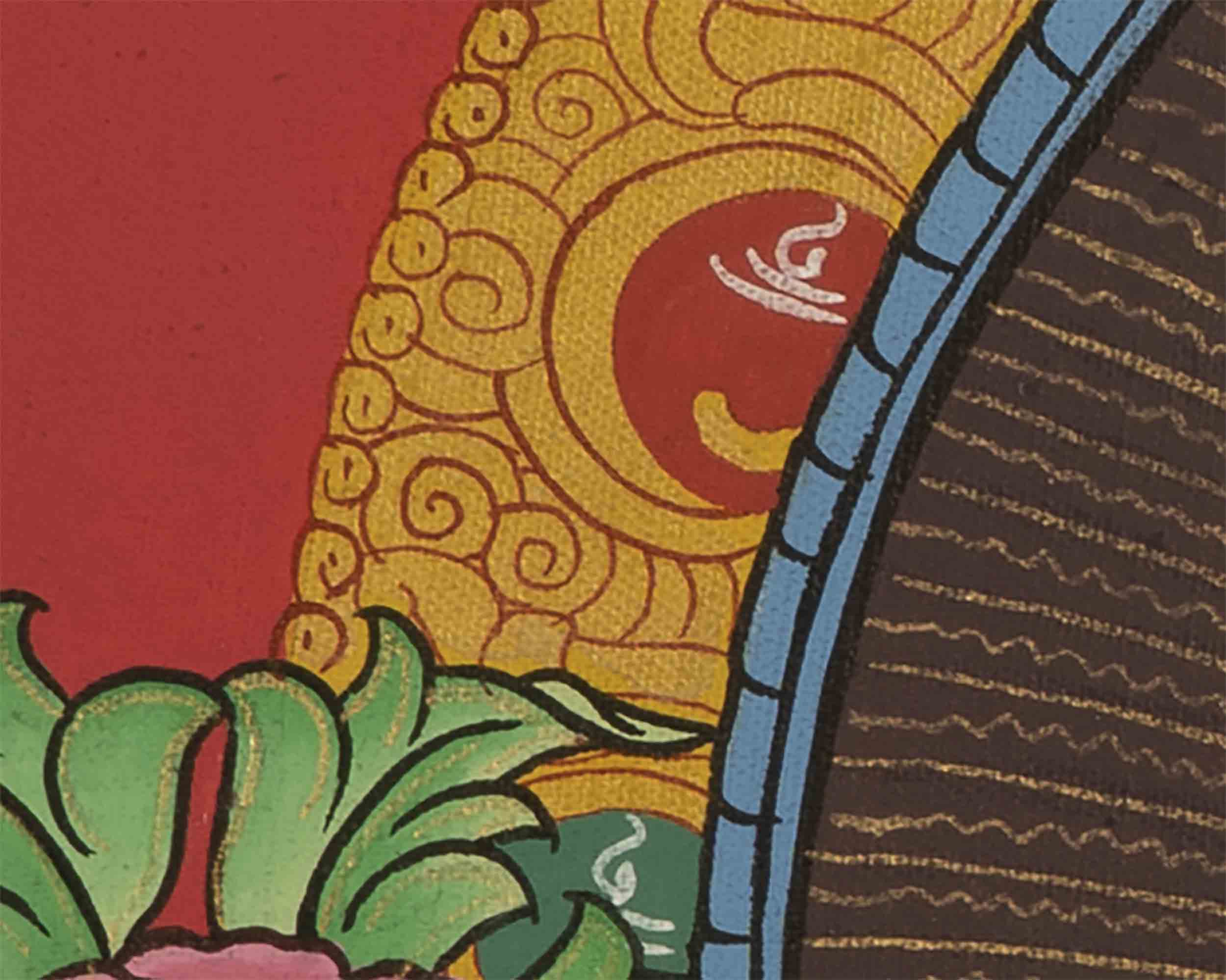 Medicine Buddha Thangka | Buddhist Ritual Wall Hanging Thangka