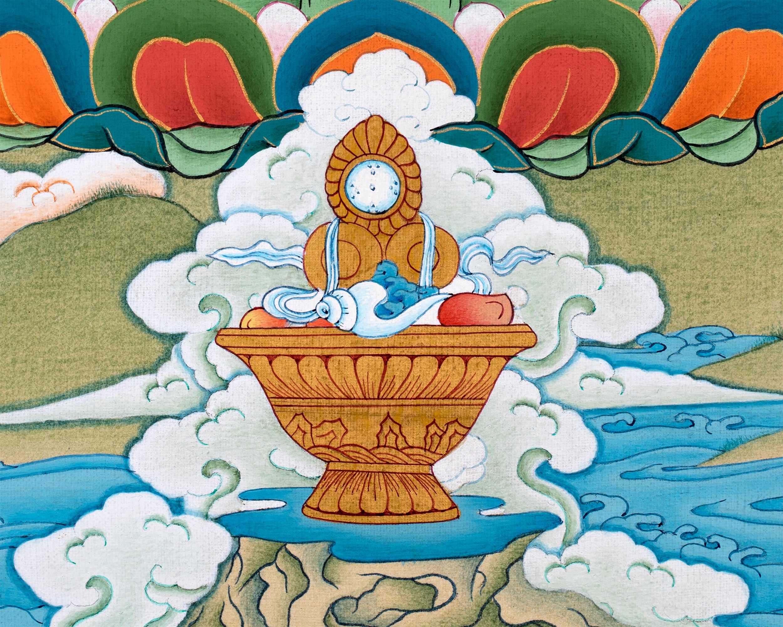 Chenrezig | Bodhisattva Thangka Painting | Buddhist Art