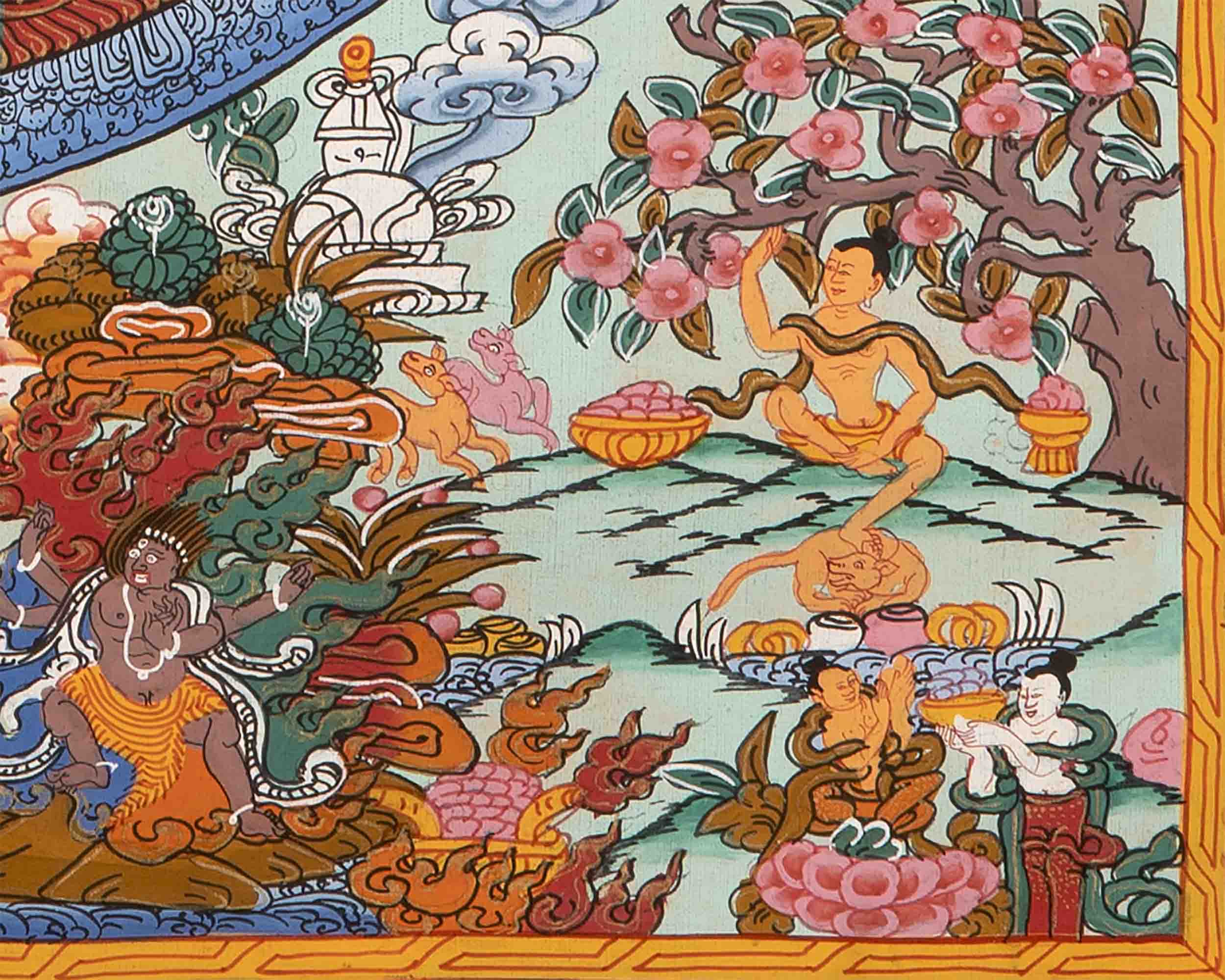 Colourful Buddha Mandala Thangka | Mindfulness Meditation Object