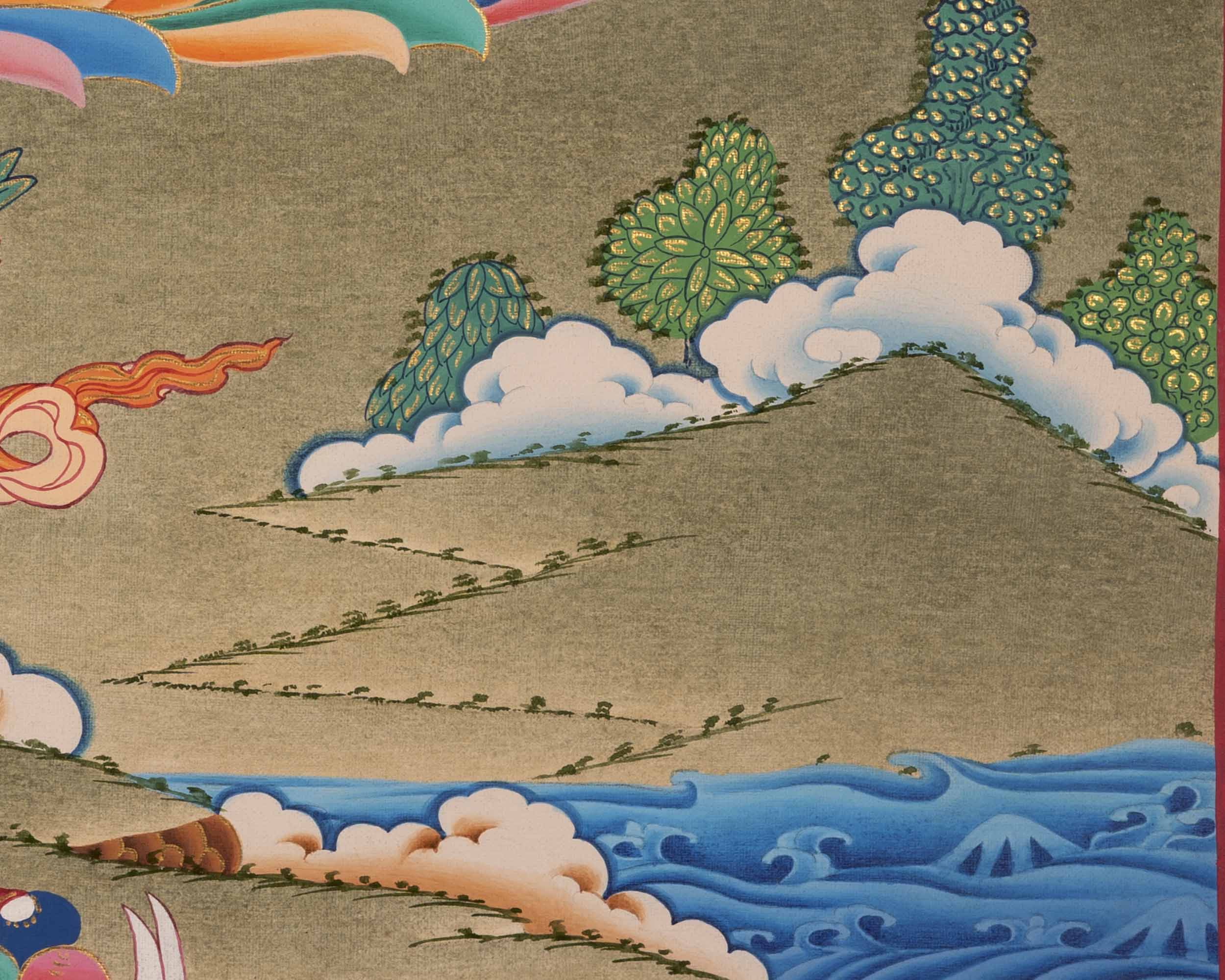 Samantabhadra Bodhisattva Thangka | Aspiration Prayer Buddha