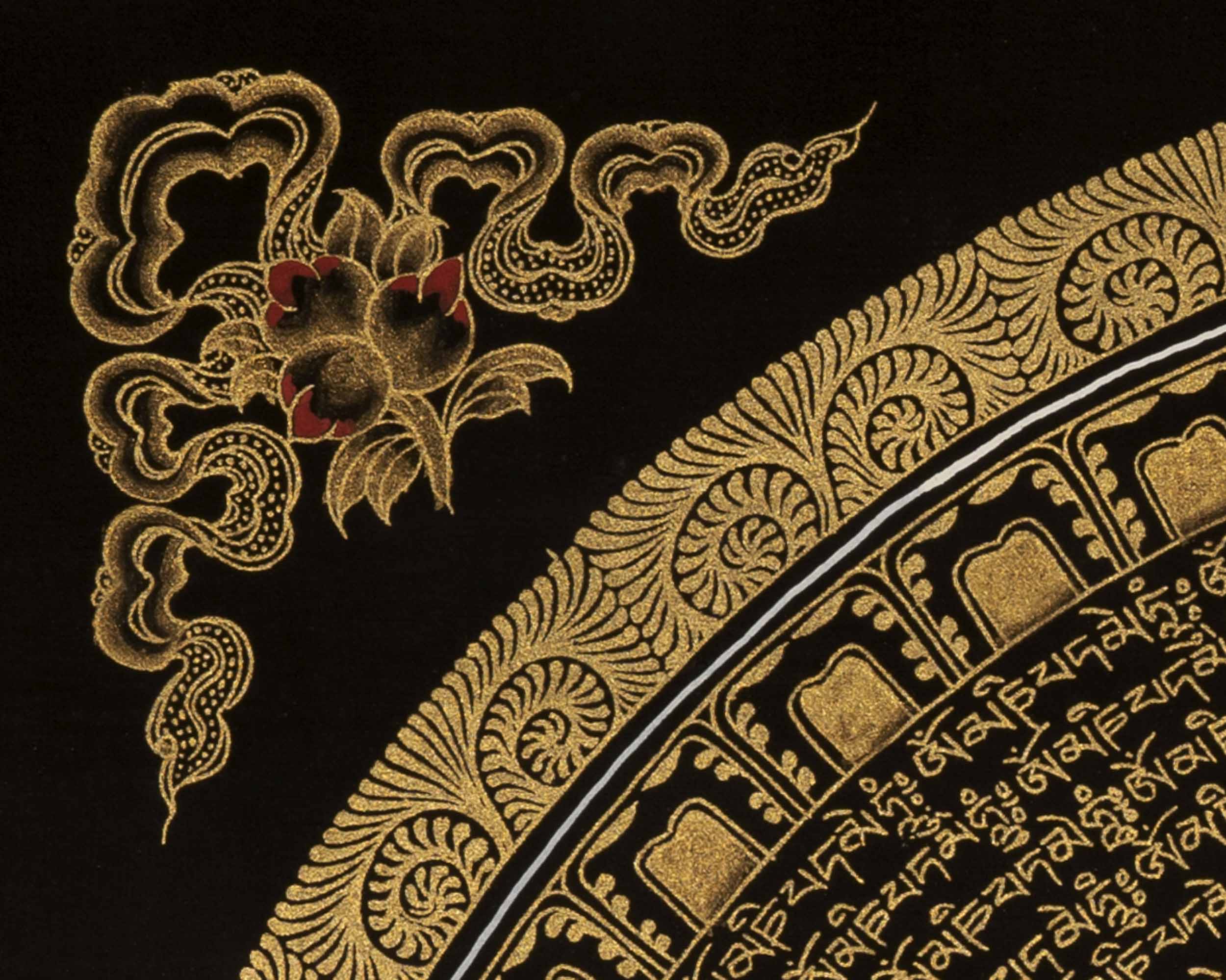 Om Mantra Thangka | Buddhist Traditional Painting | Wall Decoration