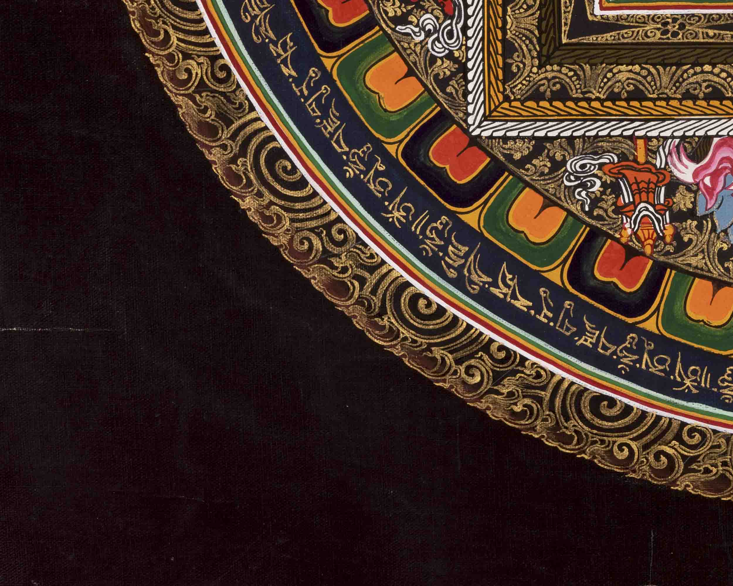 Meditative Mandala Thangka | Traditional Tibetan Art | Wall Decors