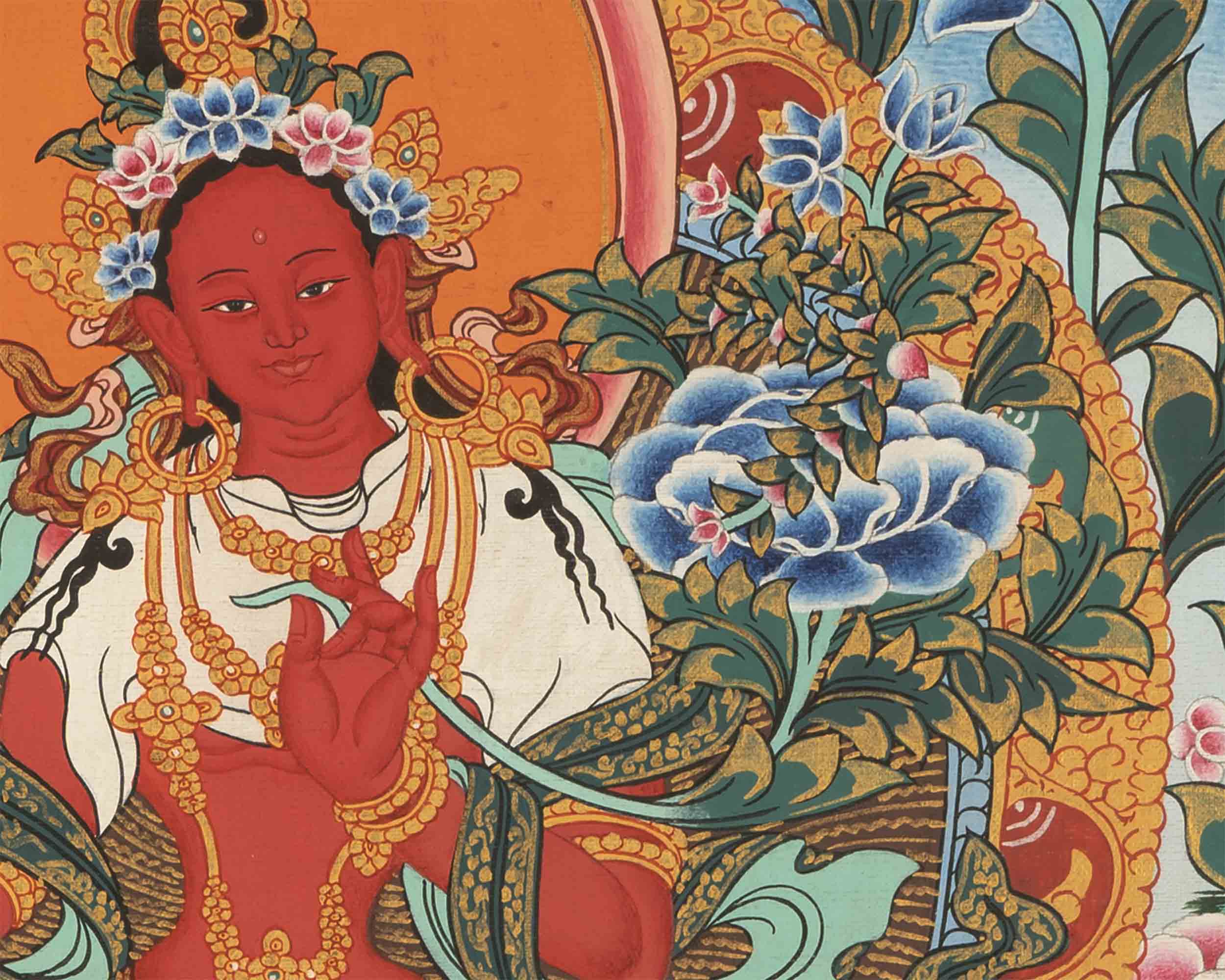 Red Tara Thangka | Tibetan Wall Decoration Painting