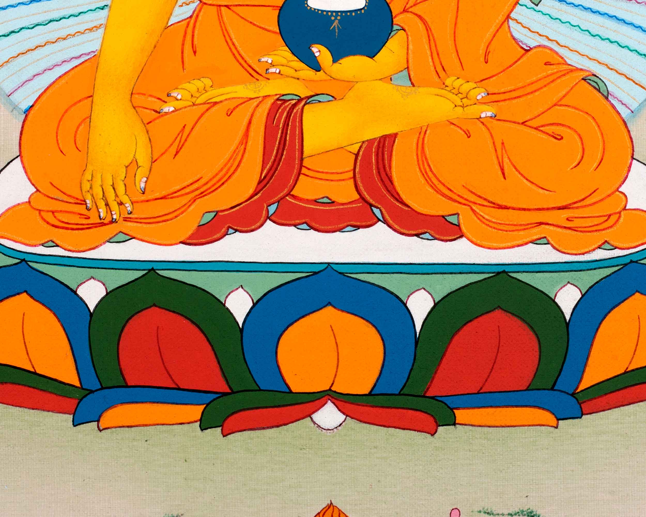Handpainted Shakyamuni Buddha Art | Buddhist Thangka