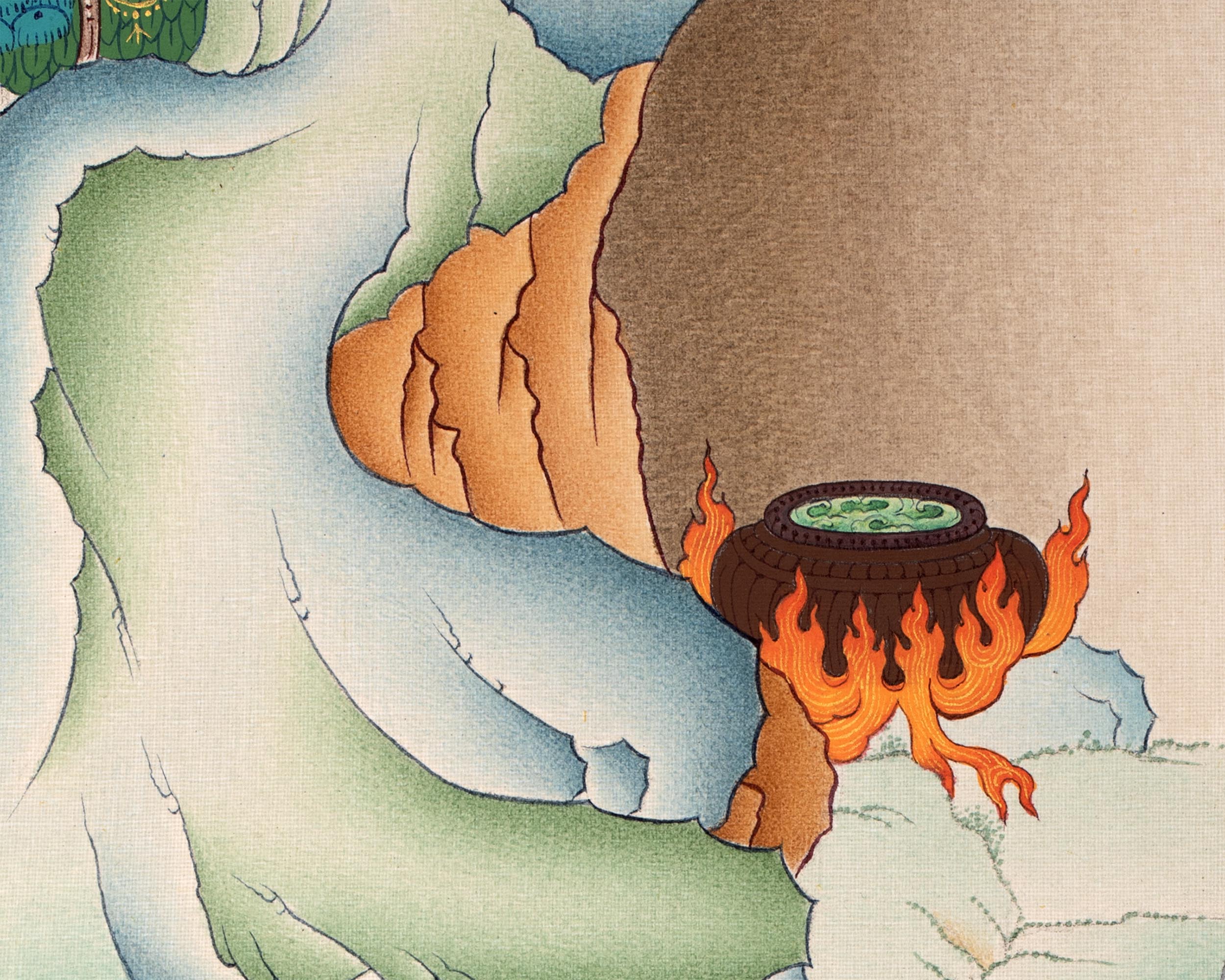 Milarepa Thangka | Tibetan Buddhist Master Painting