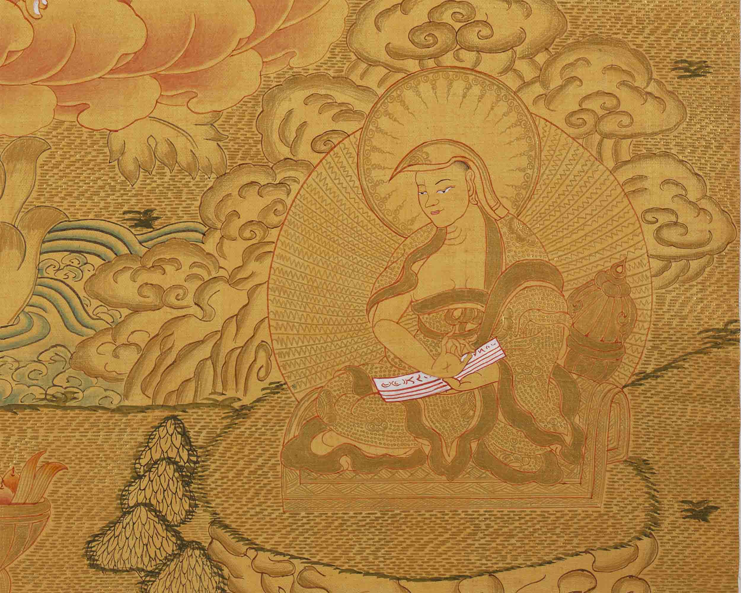 Nagarjuna The Great Buddhist Master's Thangka Painting
