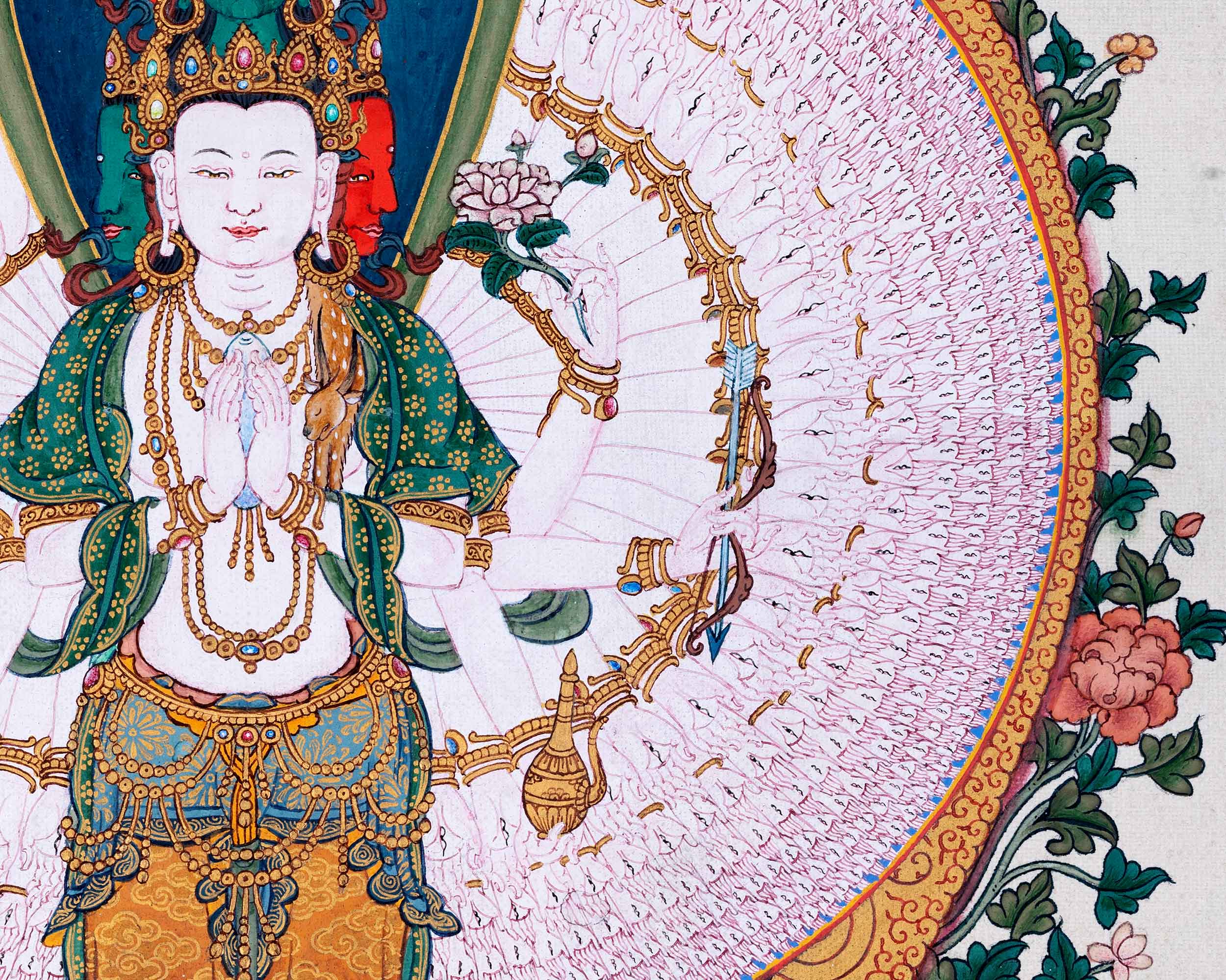 1000 Armed Chenrezig Thangka | Sacred Art for Daily Practice