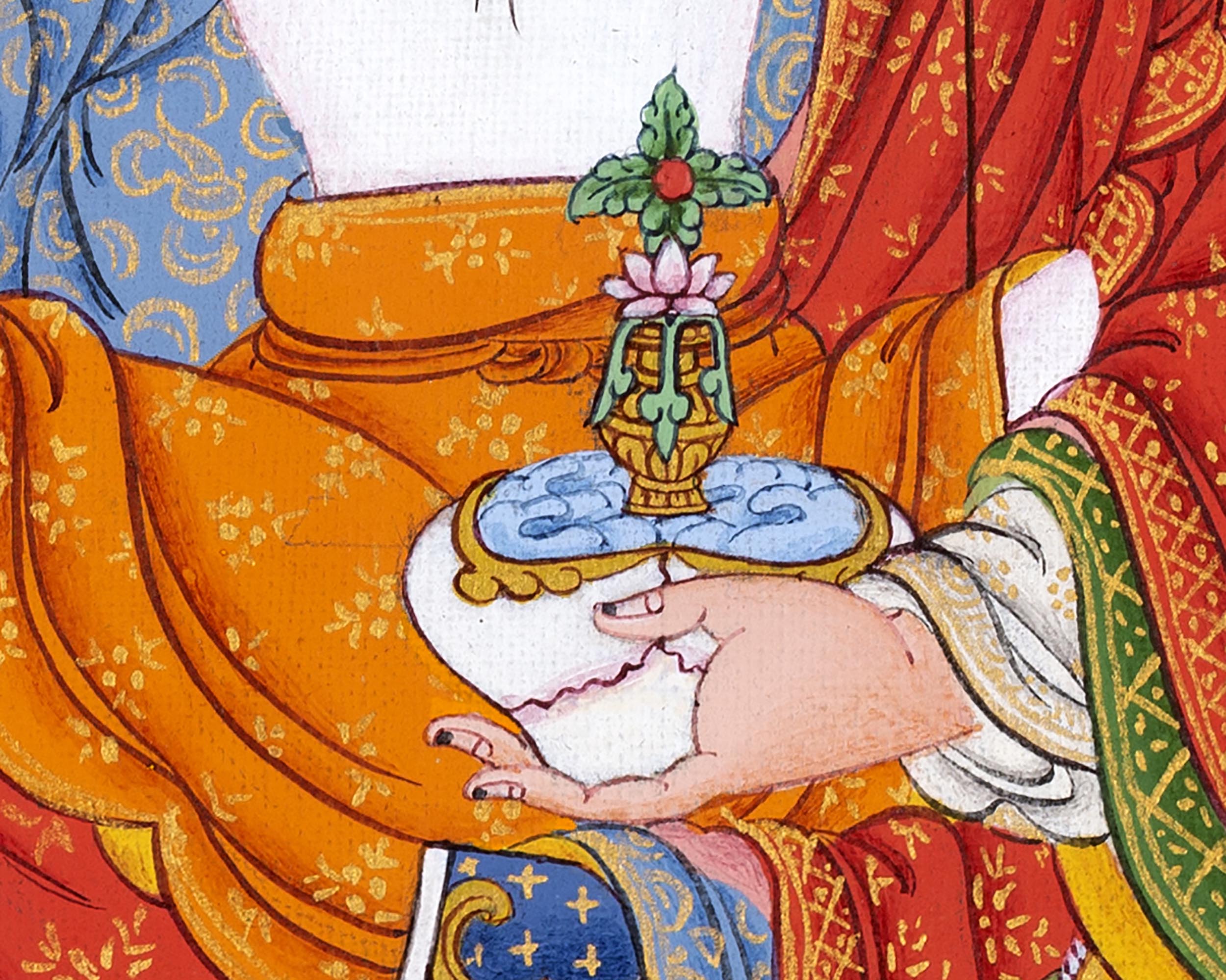 Guru Rinpoche Consort Thangka | Dakini Mandarava | Himalayan Painting