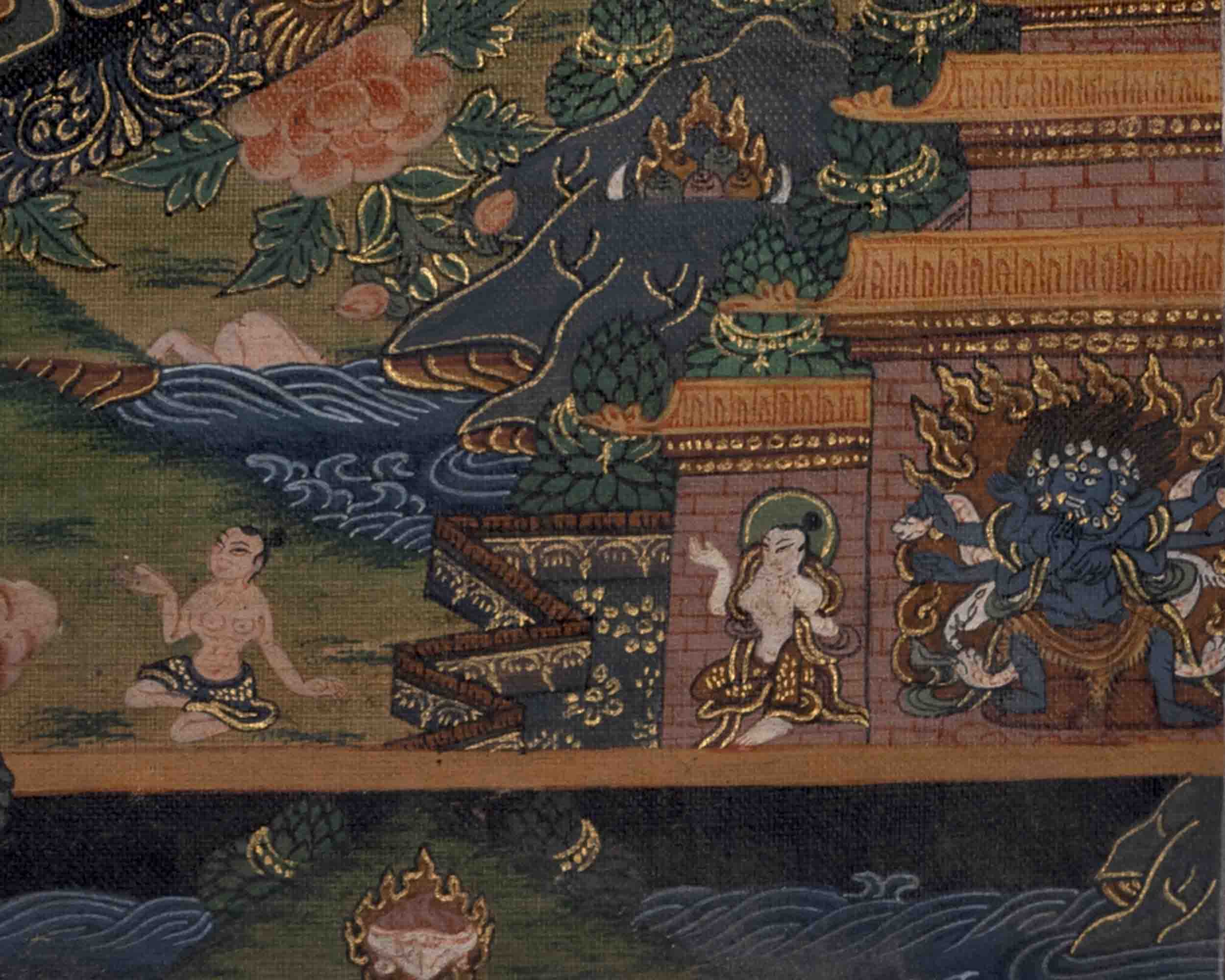 Green Tara Mandala Thangka | Traditional Tibetan Painting | Wall Decors