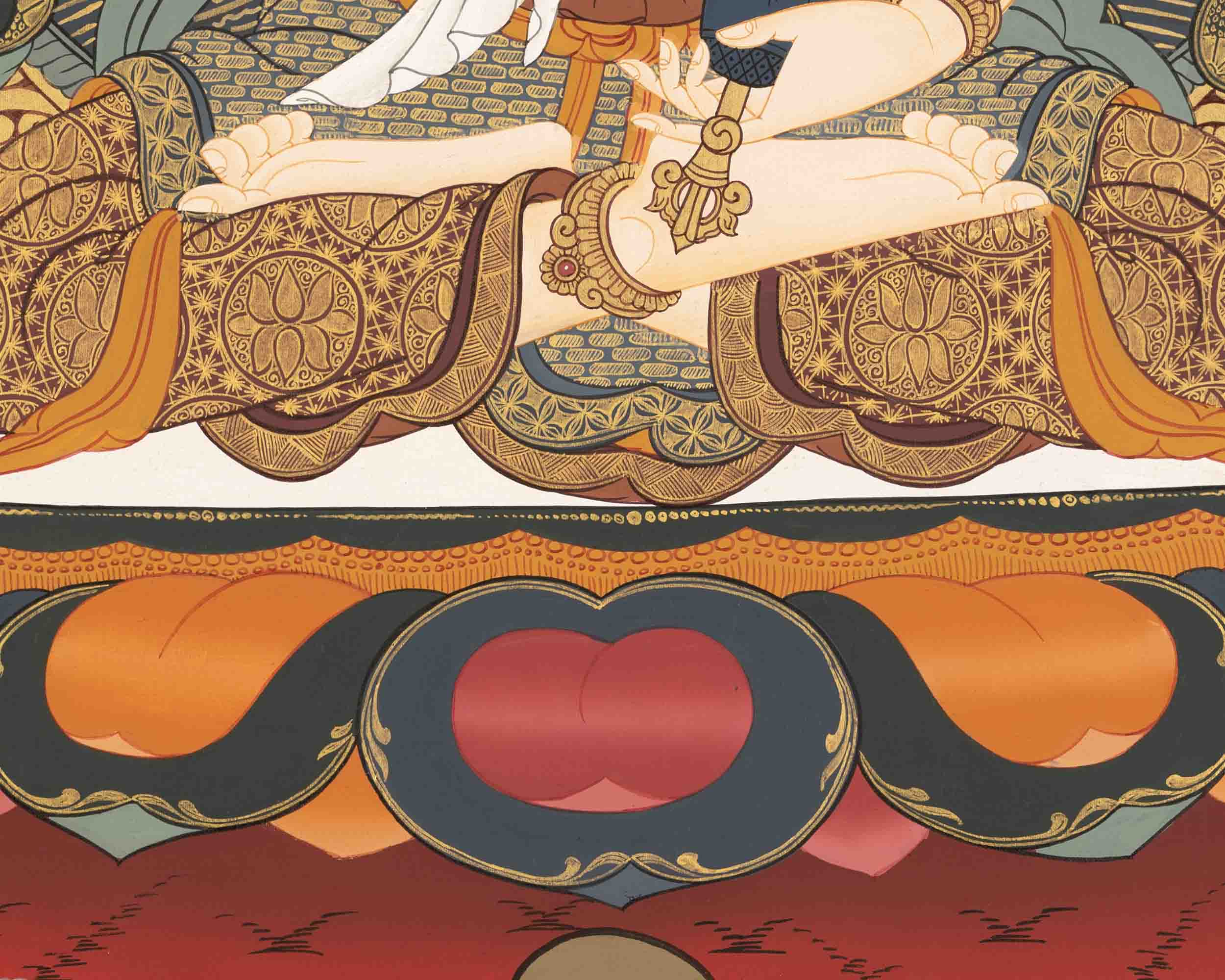 Vajrasattva Dorje Sempa Thangka | Tibetan Traditional Paint
