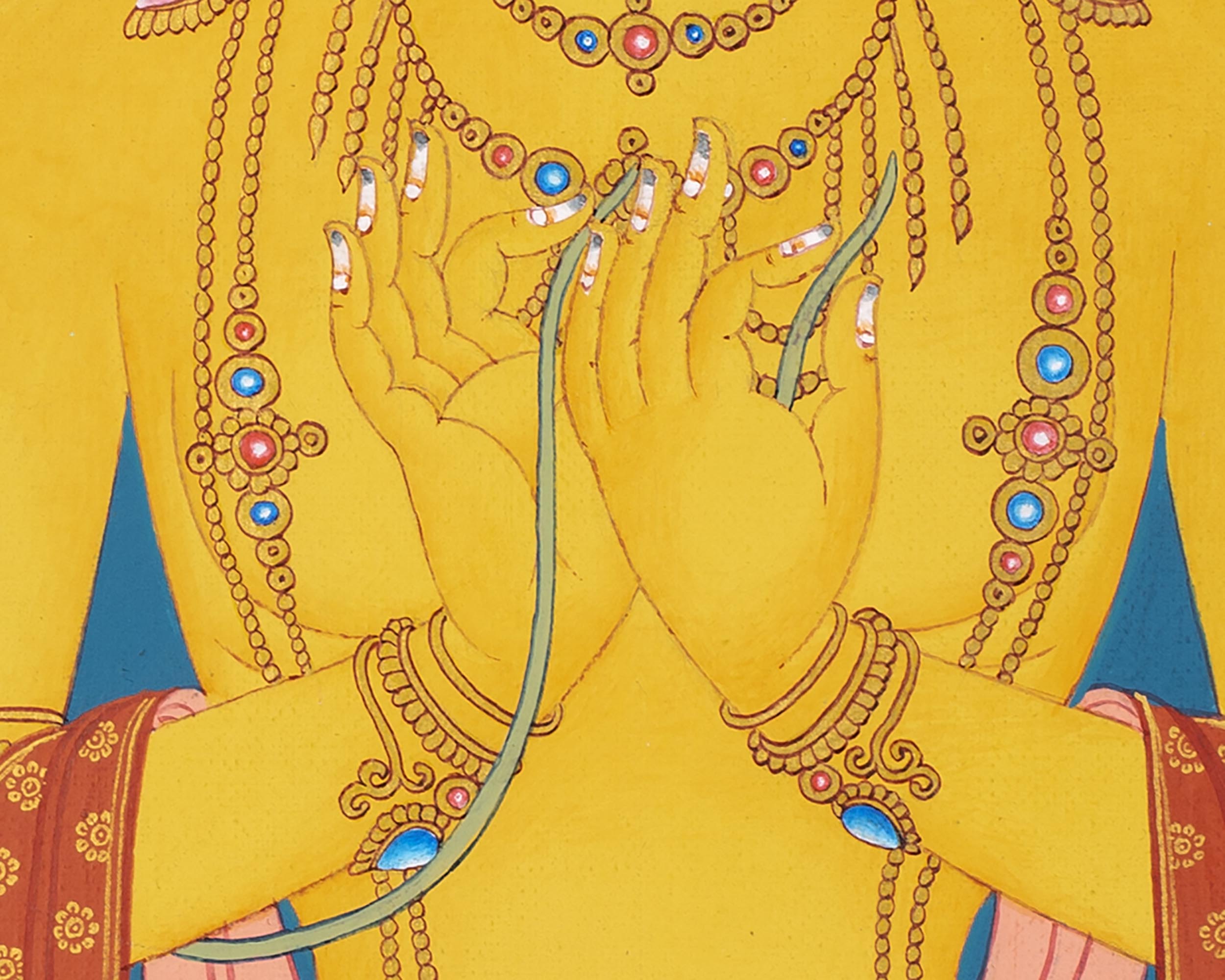 Maitreya Buddha Thangka | Tibetan Buddhist Deity | Himalayan Thangka Paintings