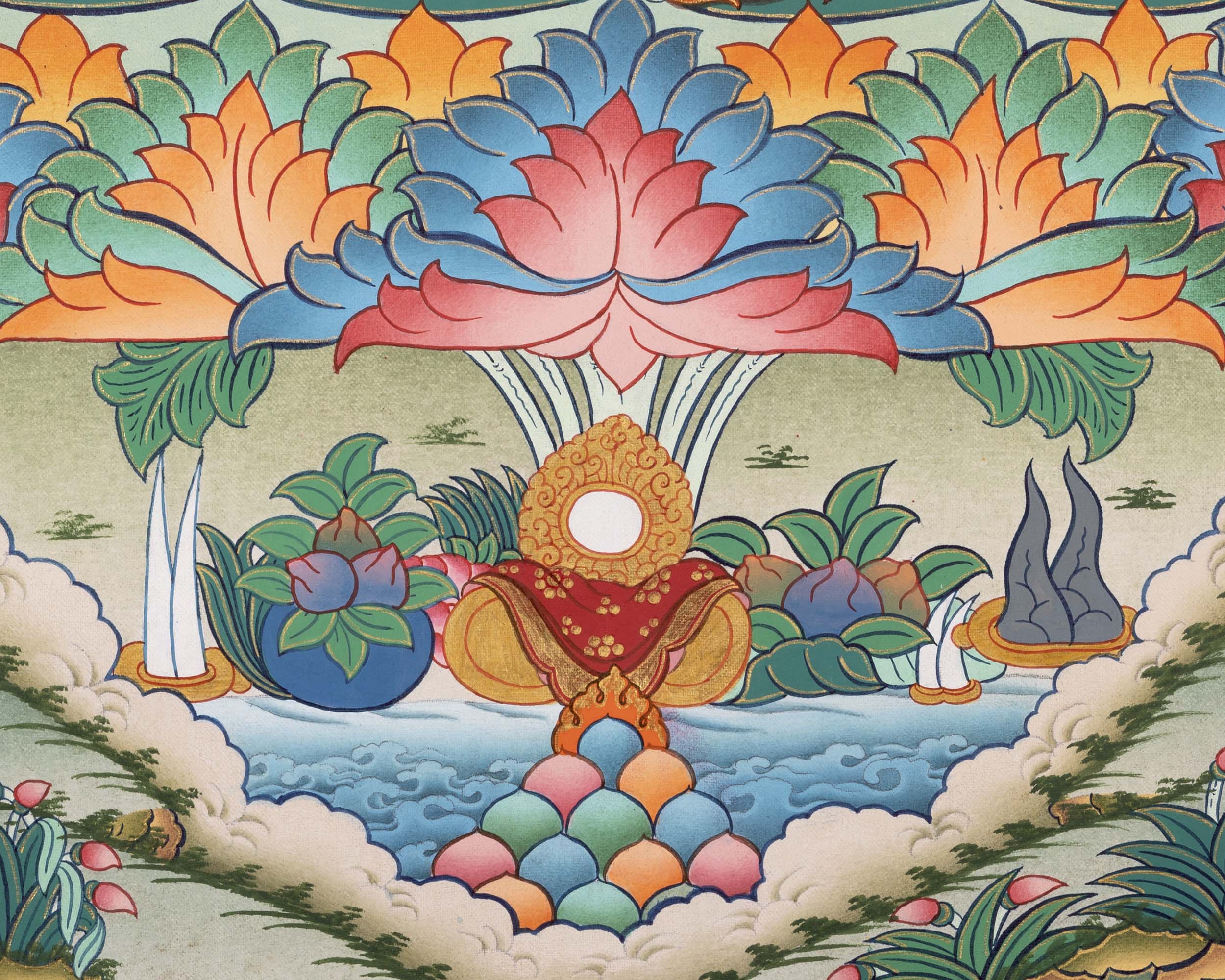 Meditation Medicine Buddha | Original Hand-Painted Healing Thangka