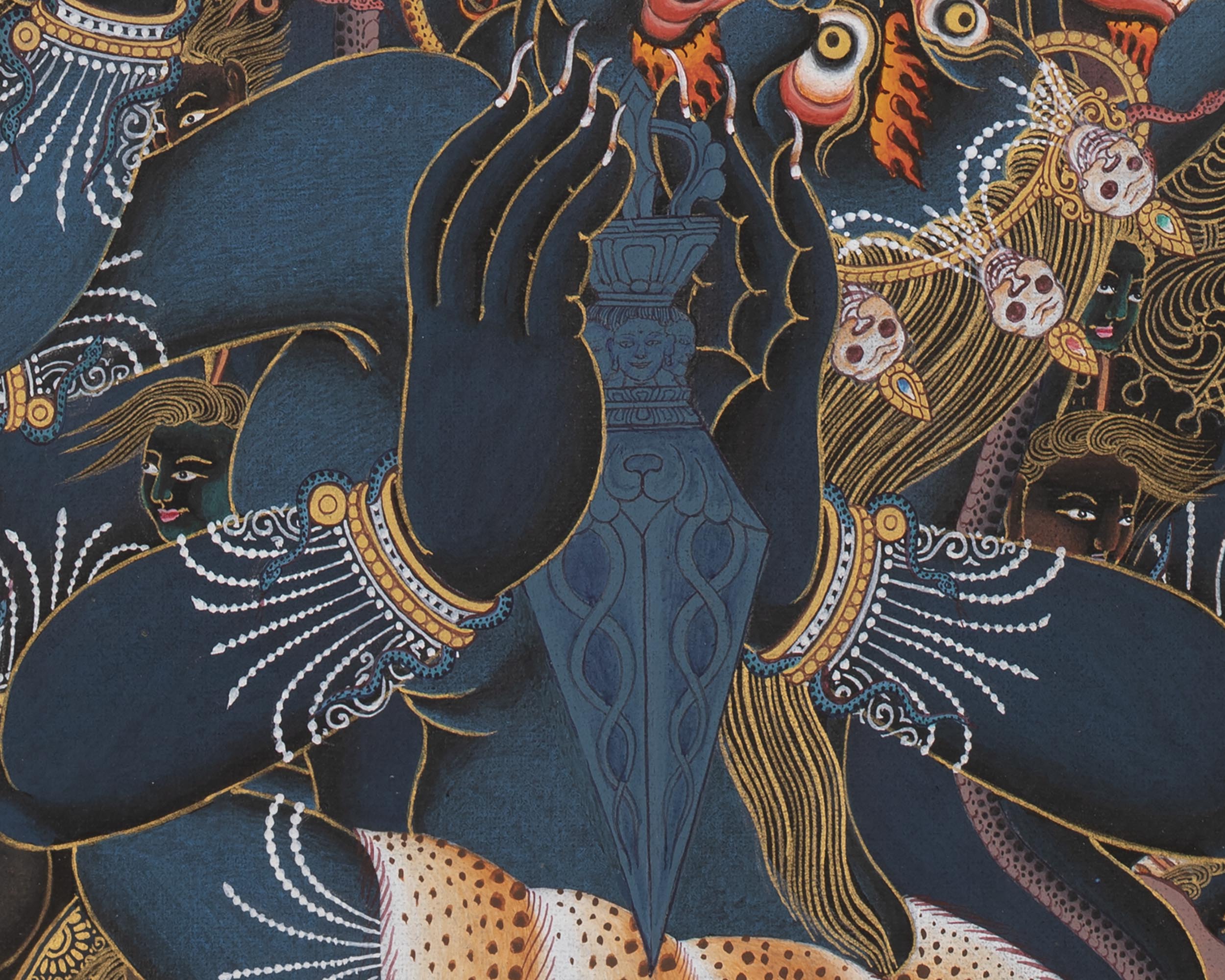 Vajrakilaya Thangka | Traditionally Hand Painted Tibetan Thangka Painting