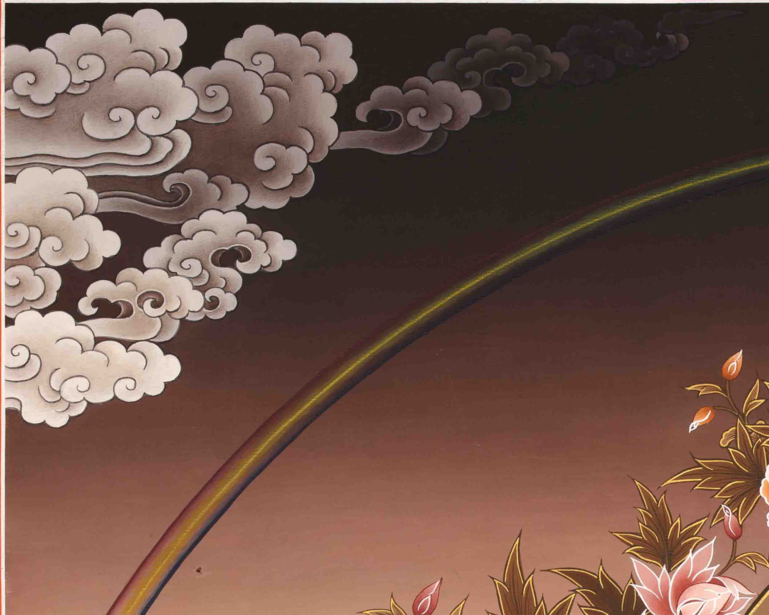 Wisdom Bodhisattva Manjushree | Digital Artwork | Religious Decors