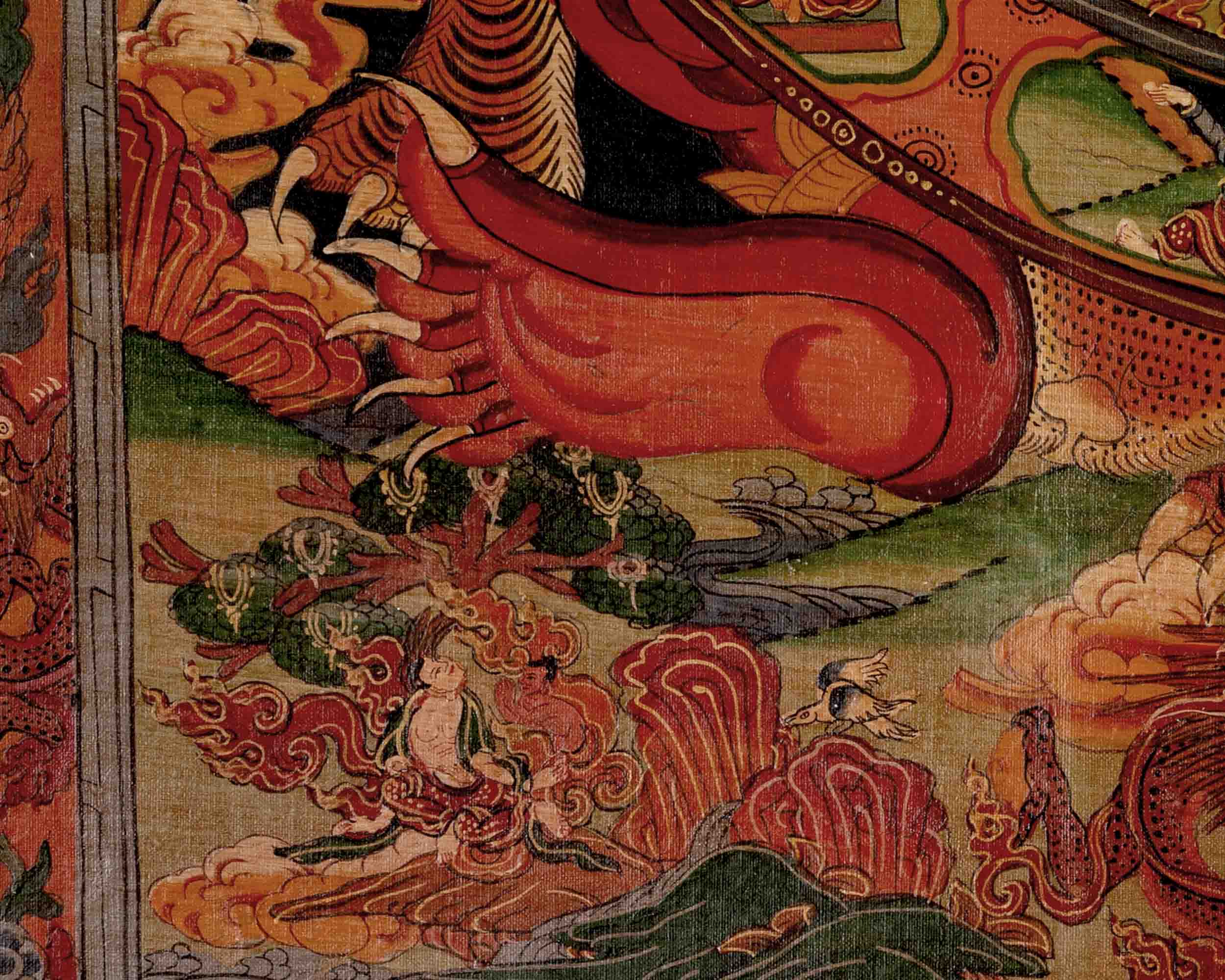 Tibetan Wheel Of Life Thangka | Traditional Samsara Painting | Wall Decors