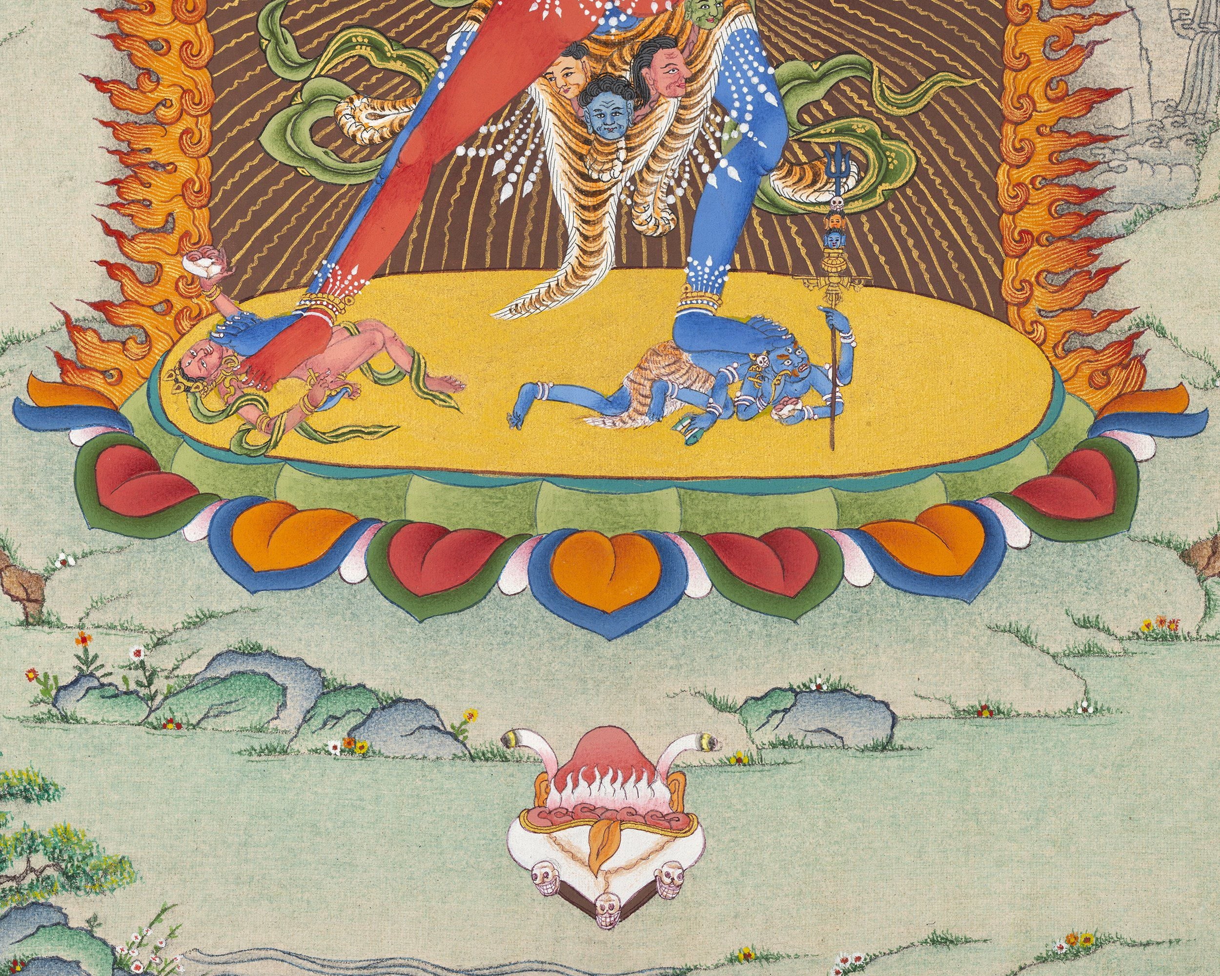 Two Armed Chakrasamvara Thangka | Vajravarahi | Khorlo Demchok | Meditational Yidam Deity