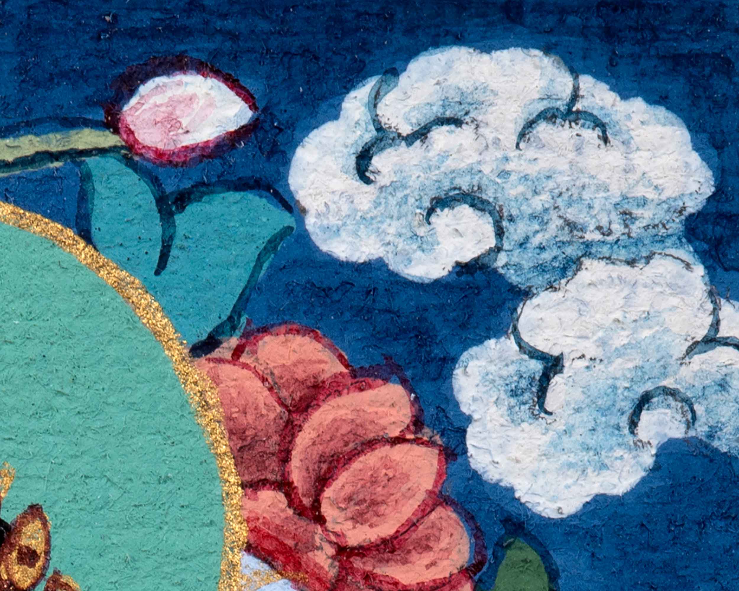 Mini Vajrasattva Meditation Thangka | Traditional Tibetan Hand-Painted Art