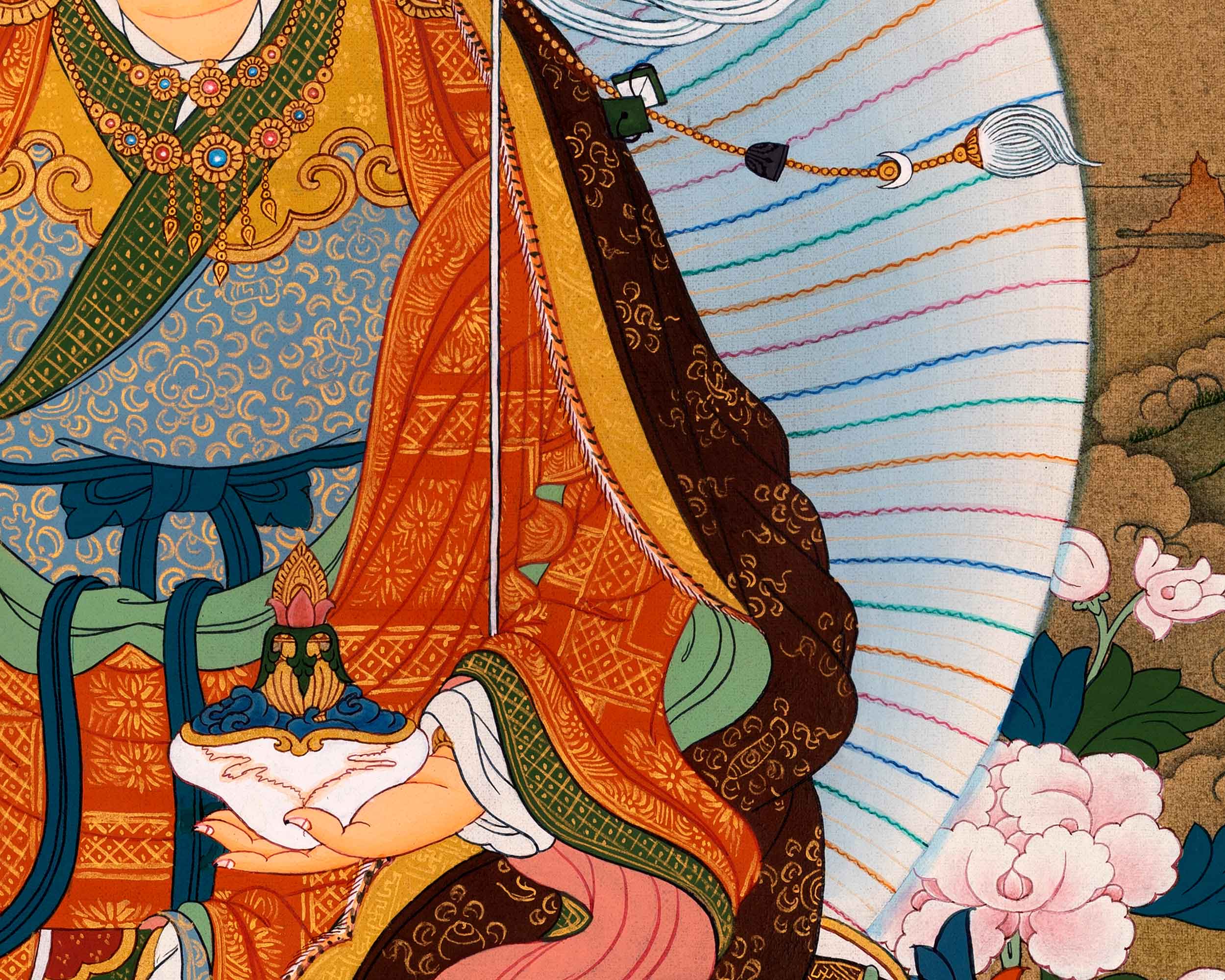 Wrathful Padmasambhava Thangka Painting | Himalayan Buddhist Art